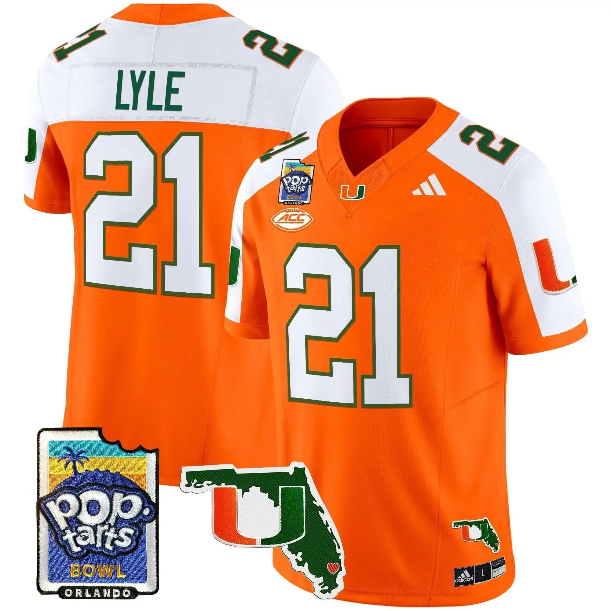 MH 2025 PopTarts Bowl Patch Vapor Limited Jersey by Miami Hurricanes