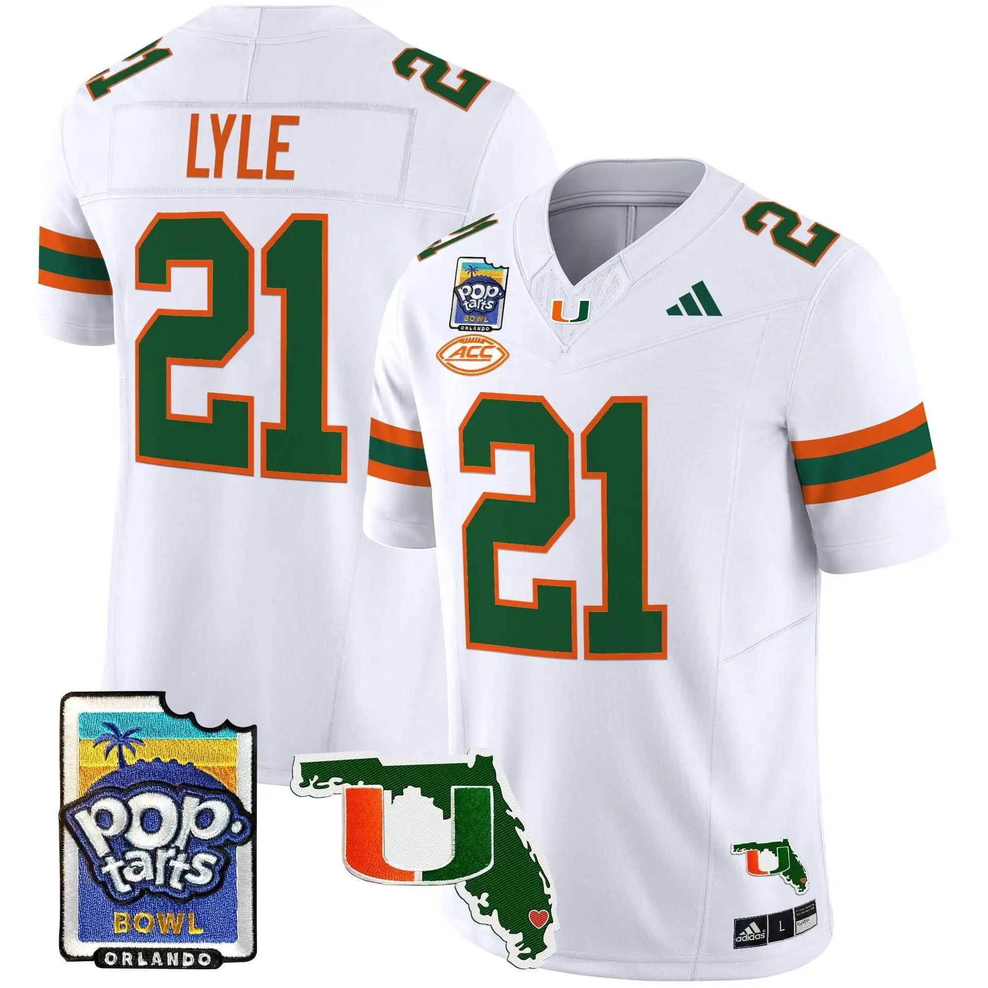 MH 2025 PopTarts Bowl Patch Vapor Limited Jersey by Miami Hurricanes