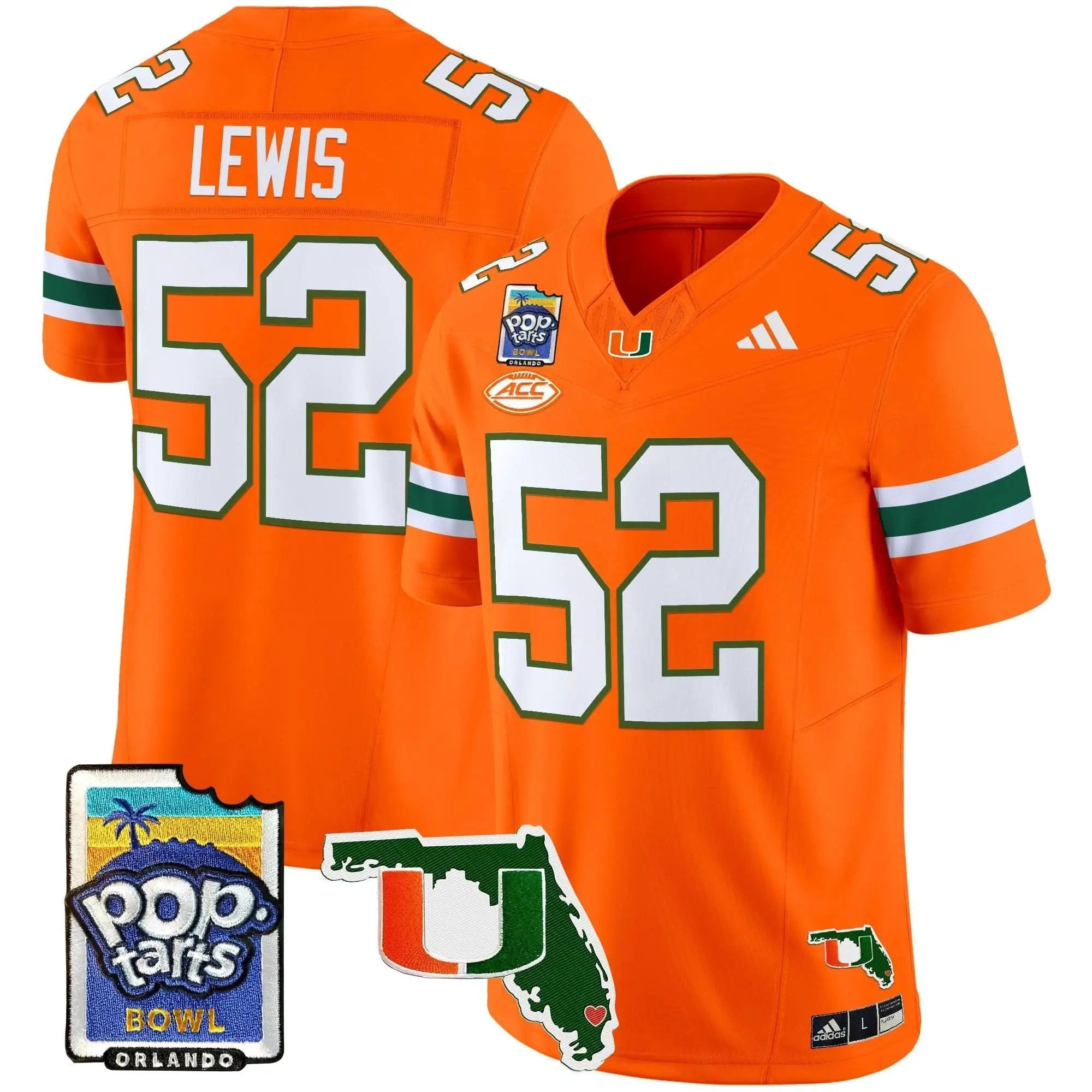 MH 2025 PopTarts Bowl Patch Vapor Limited Jersey by Miami Hurricanes