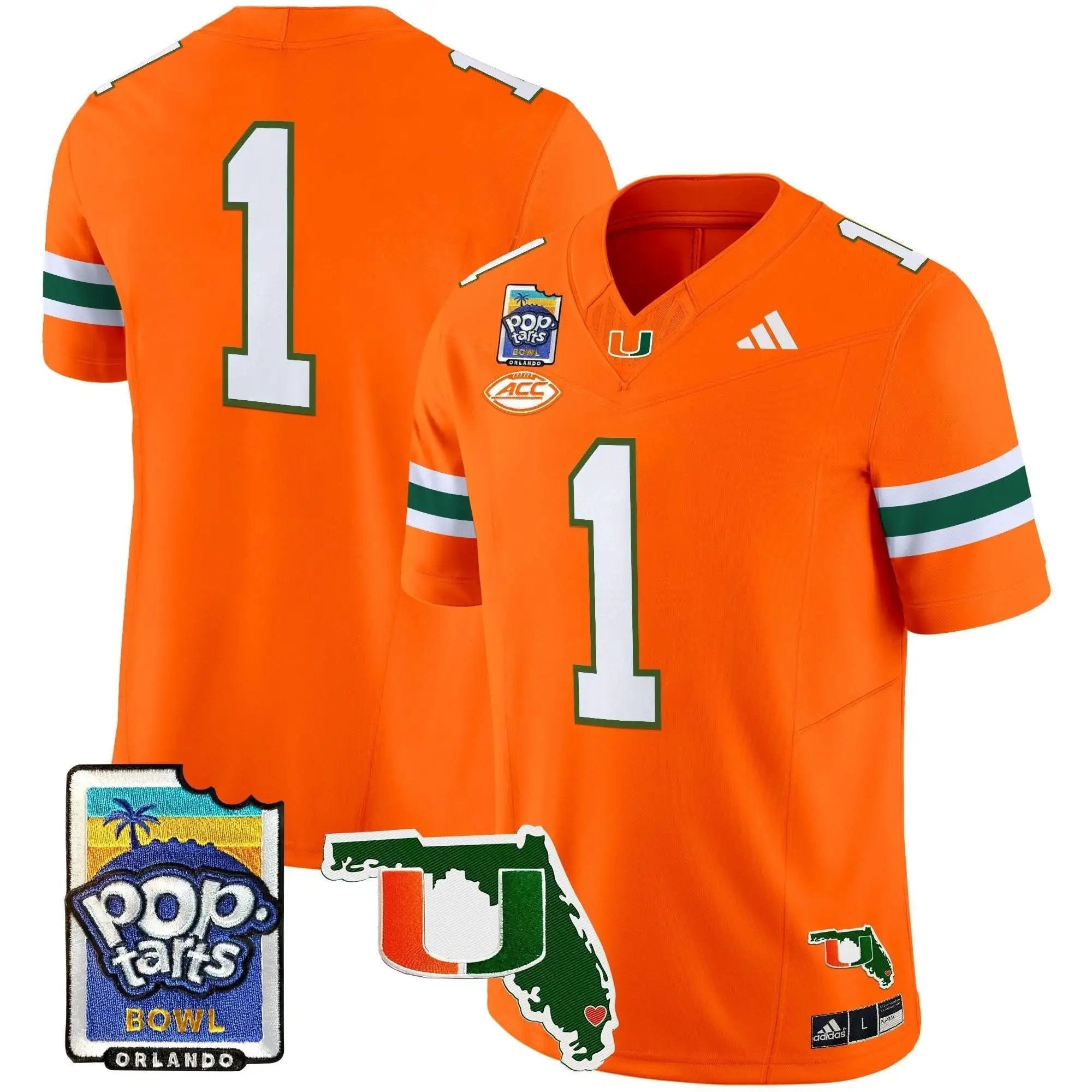 MH 2025 PopTarts Bowl Patch Vapor Limited Jersey by Miami Hurricanes