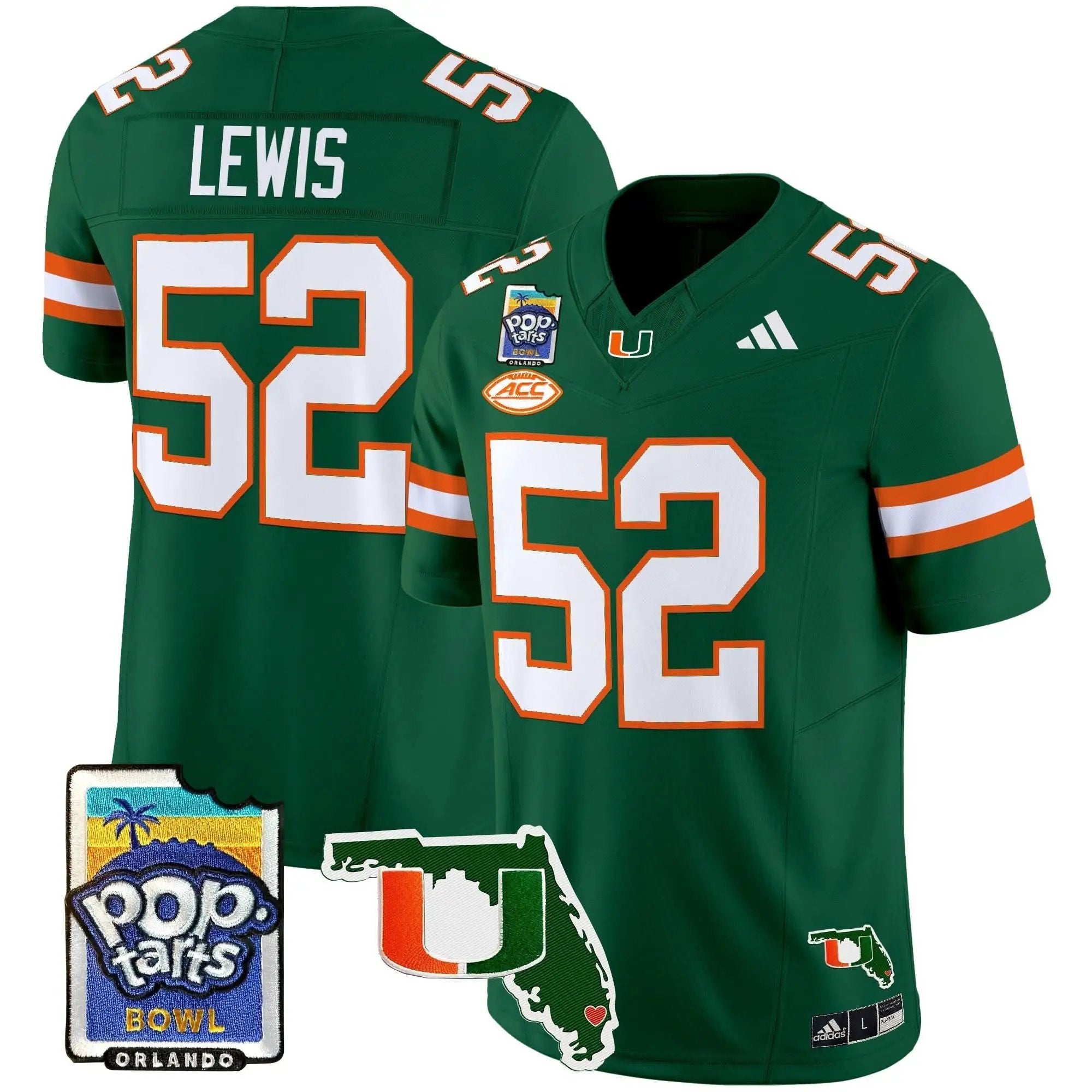 MH 2025 PopTarts Bowl Patch Vapor Limited Jersey by Miami Hurricanes