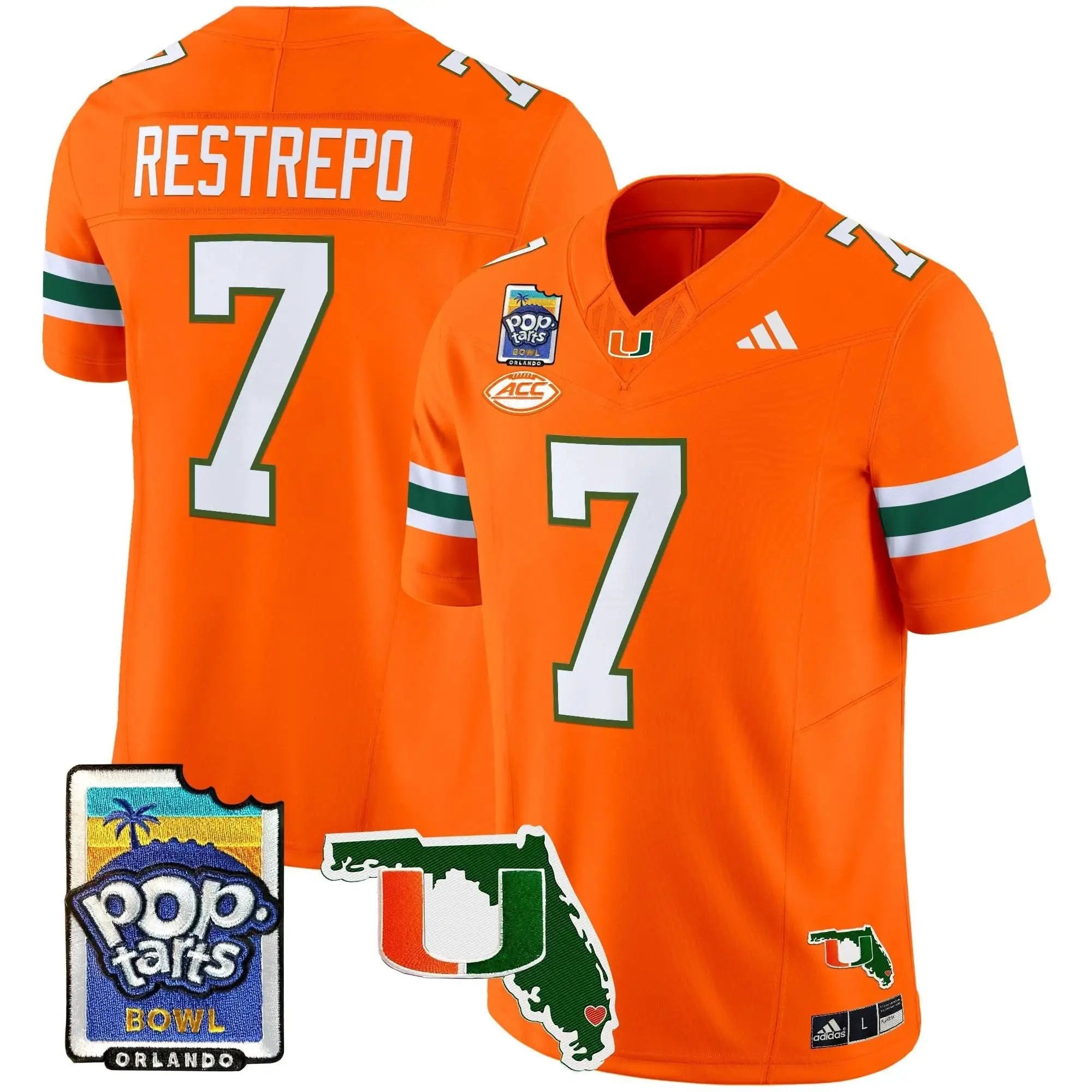 MH 2025 PopTarts Bowl Patch Vapor Limited Jersey by Miami Hurricanes