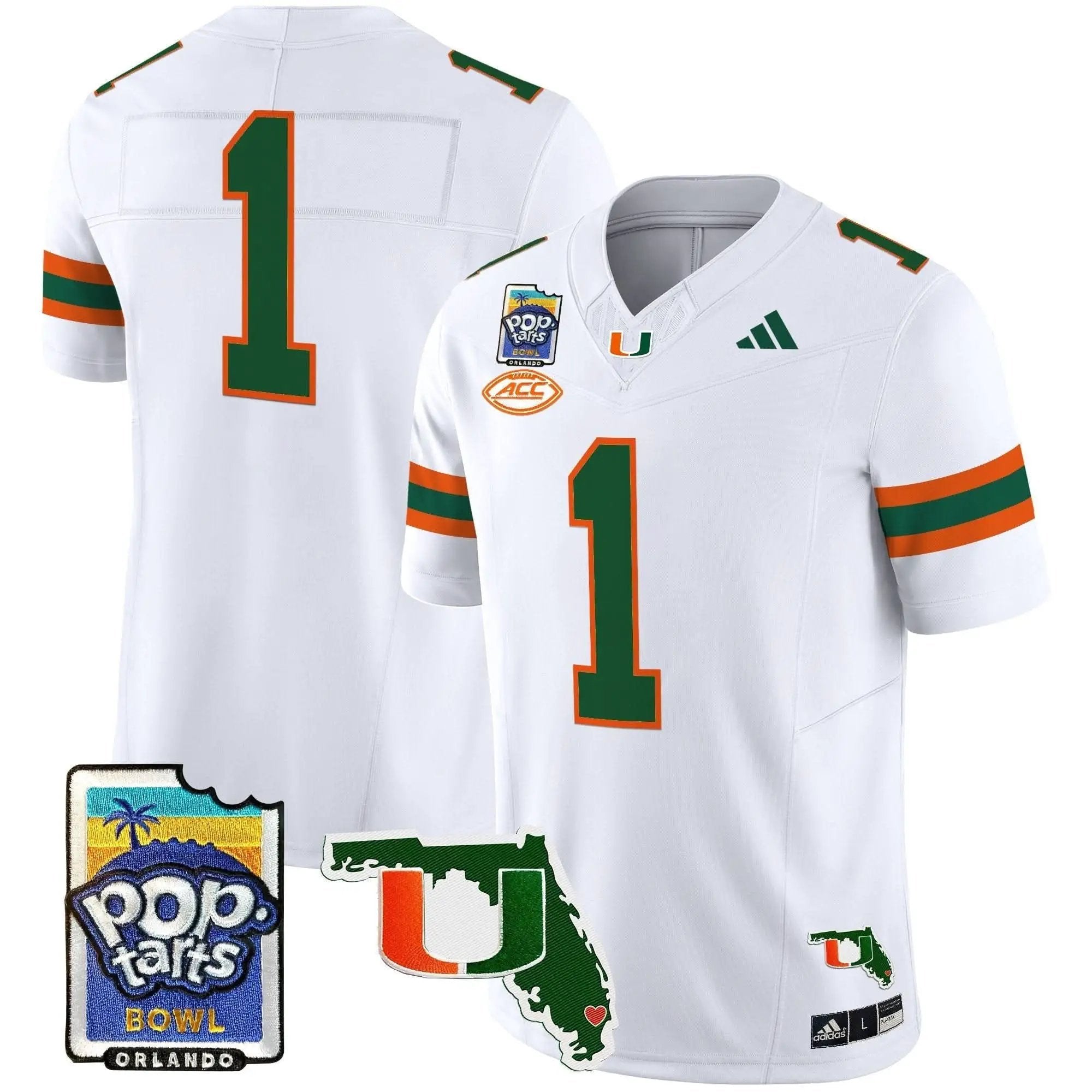 MH 2025 PopTarts Bowl Patch Vapor Limited Jersey by Miami Hurricanes