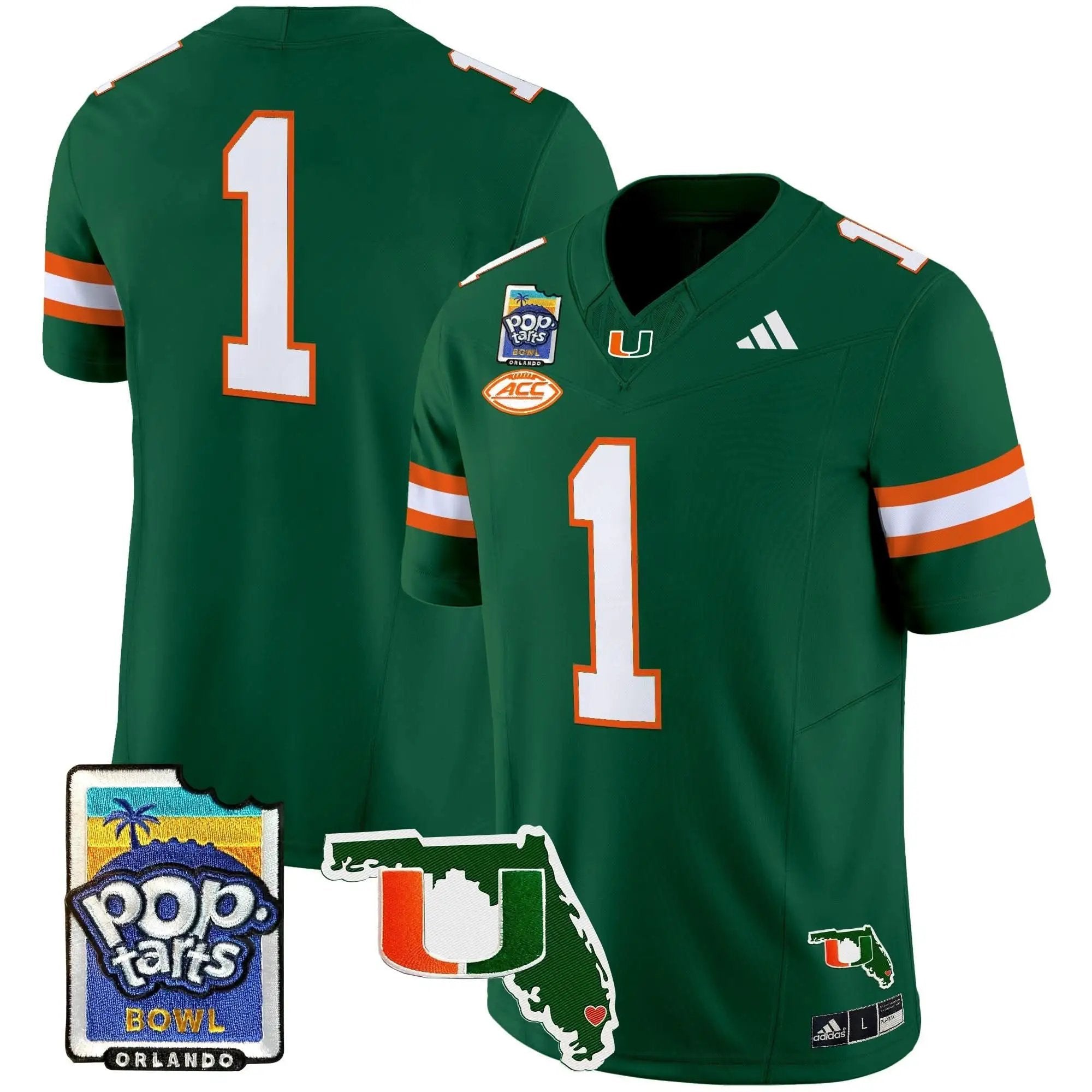 MH 2025 PopTarts Bowl Patch Vapor Limited Jersey by Miami Hurricanes