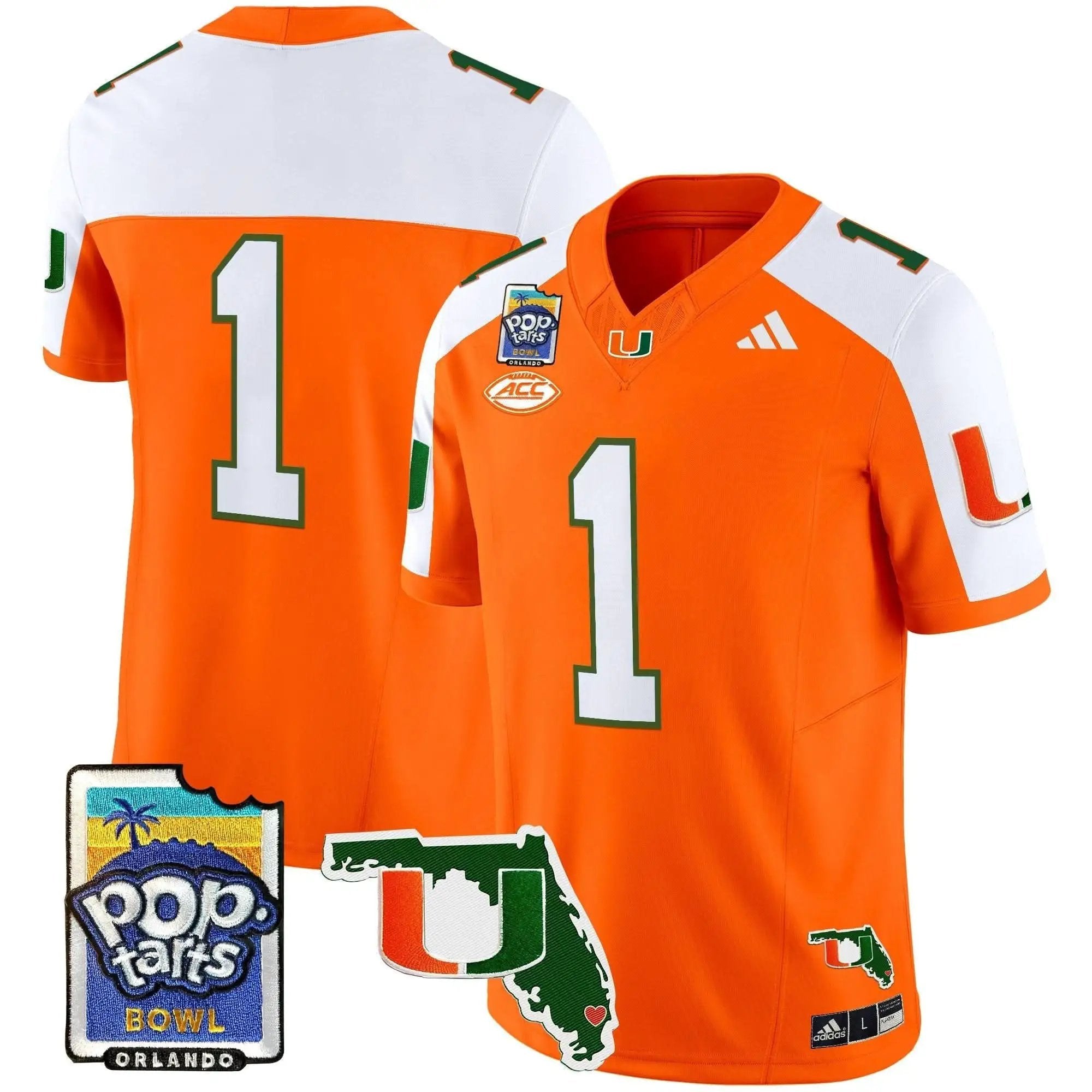 MH 2025 PopTarts Bowl Patch Vapor Limited Jersey by Miami Hurricanes