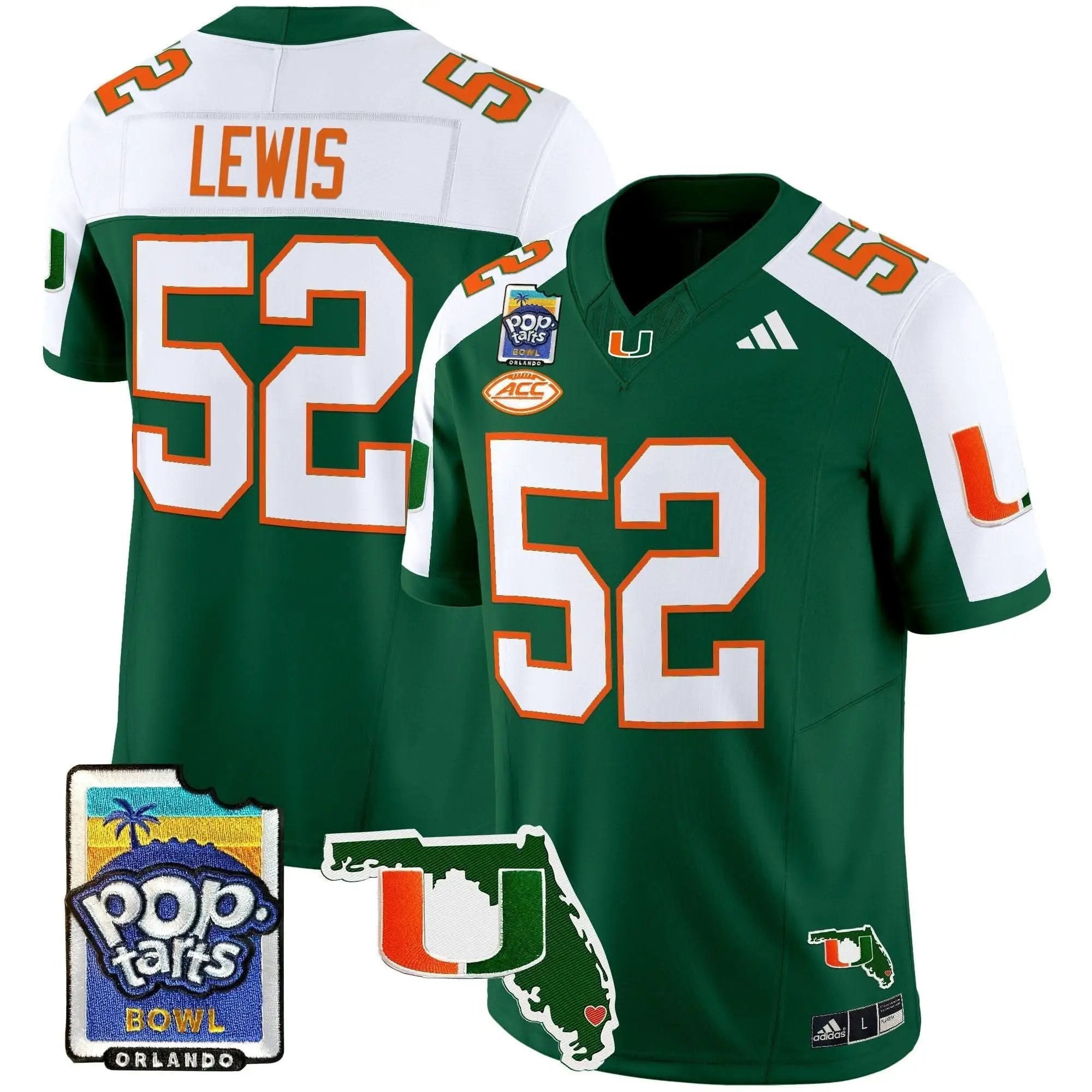 MH 2025 PopTarts Bowl Patch Vapor Limited Jersey by Miami Hurricanes