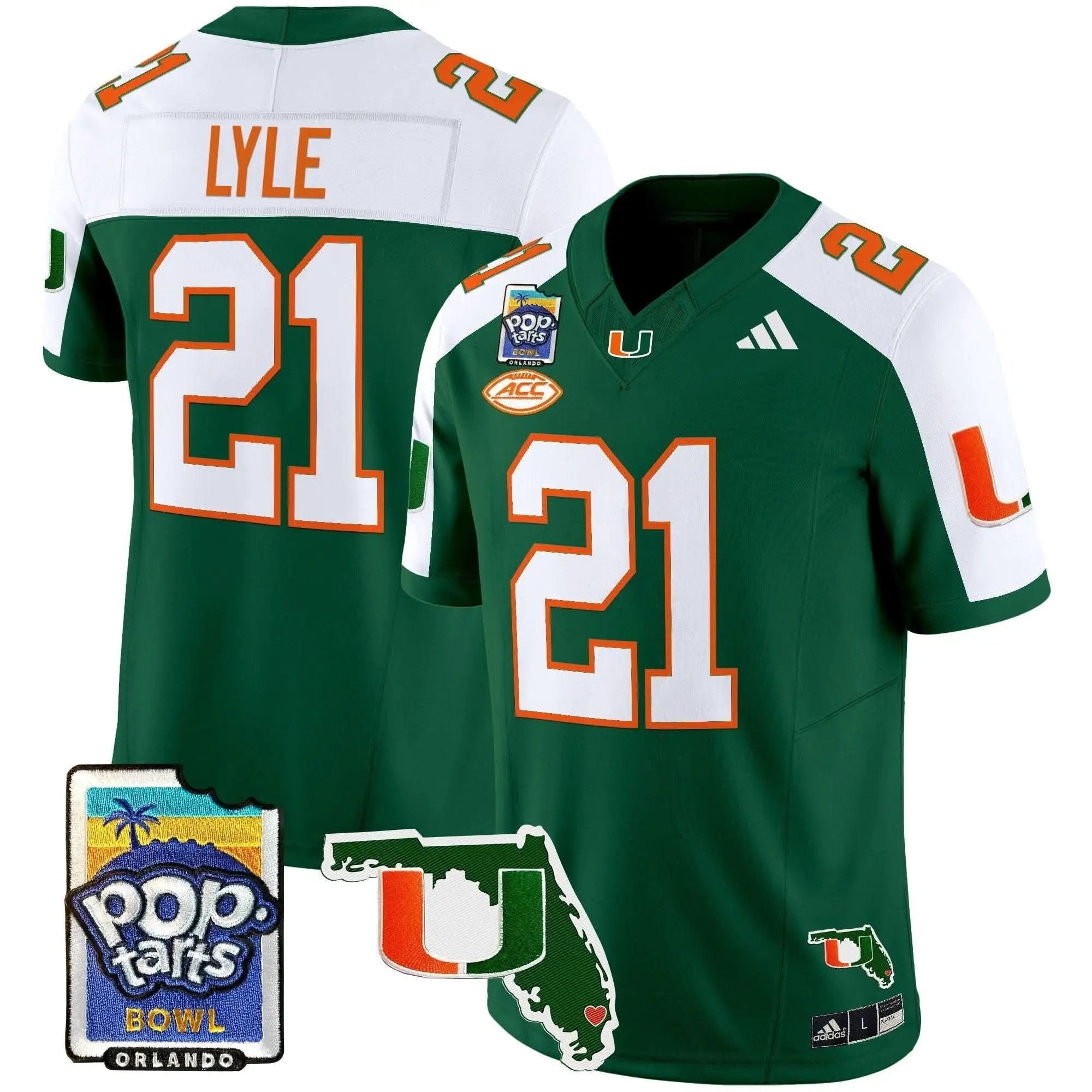 MH 2025 PopTarts Bowl Patch Vapor Limited Jersey by Miami Hurricanes