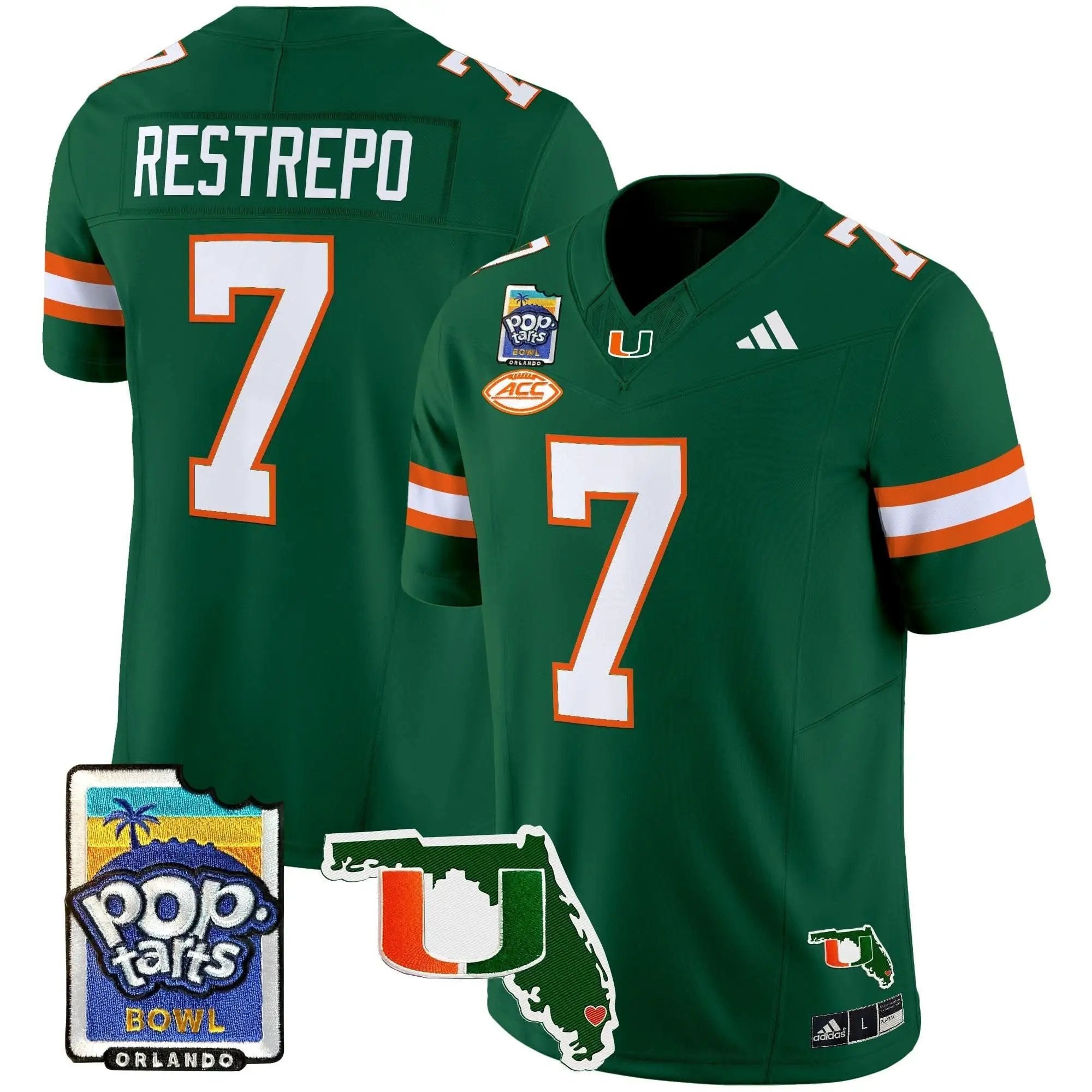 MH 2025 PopTarts Bowl Patch Vapor Limited Jersey by Miami Hurricanes