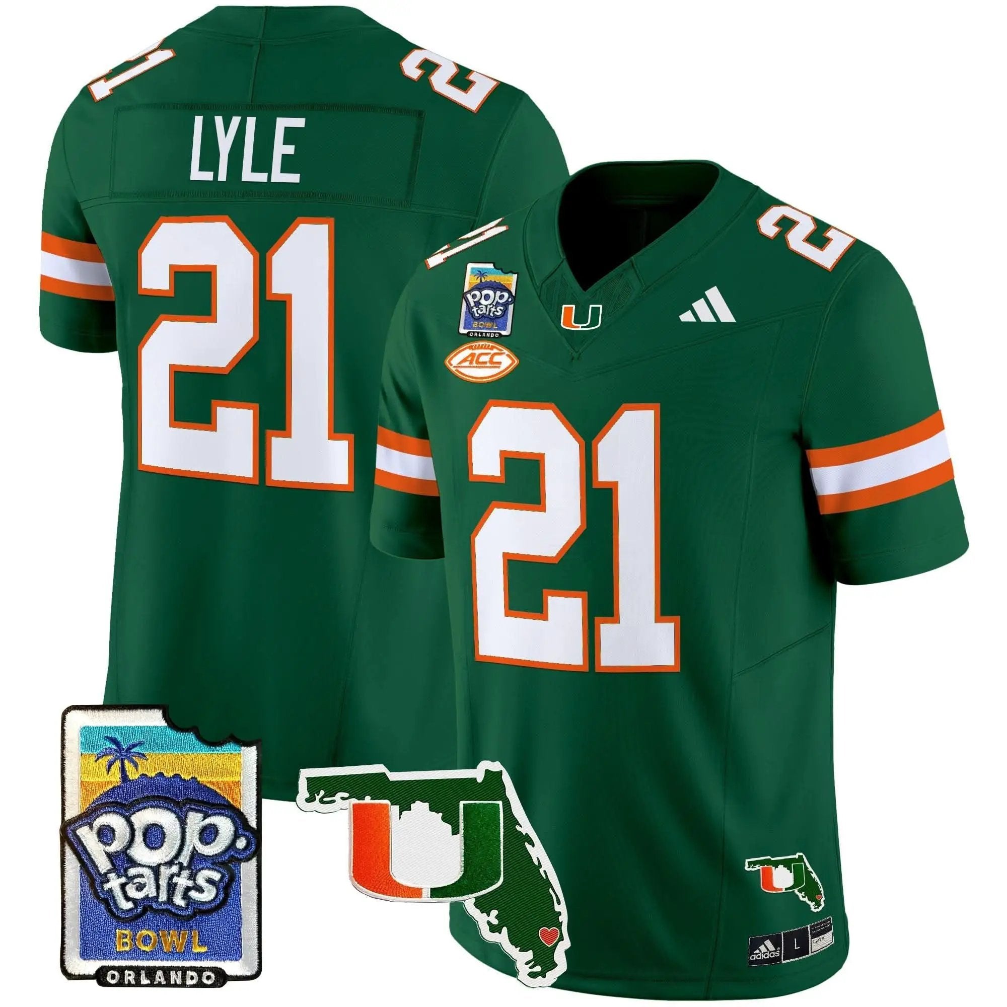 MH 2025 PopTarts Bowl Patch Vapor Limited Jersey by Miami Hurricanes