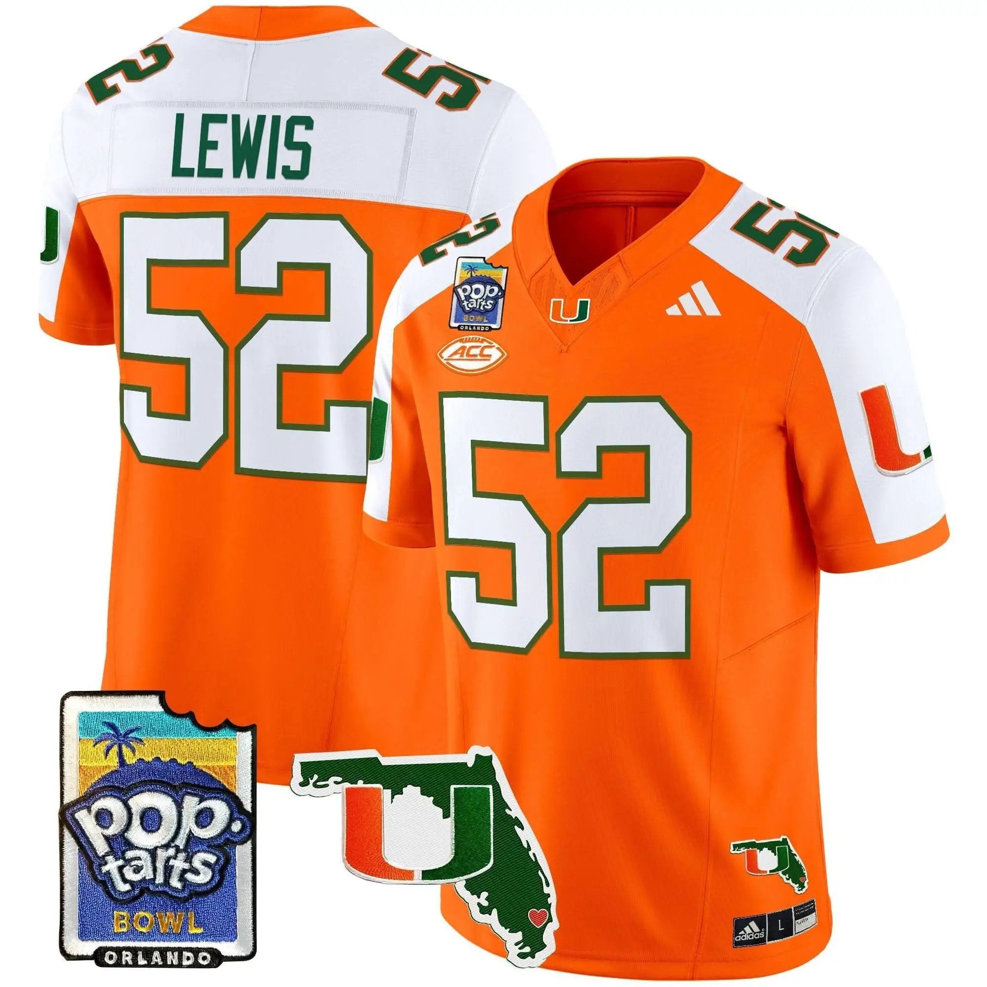 MH 2025 PopTarts Bowl Patch Vapor Limited Jersey by Miami Hurricanes