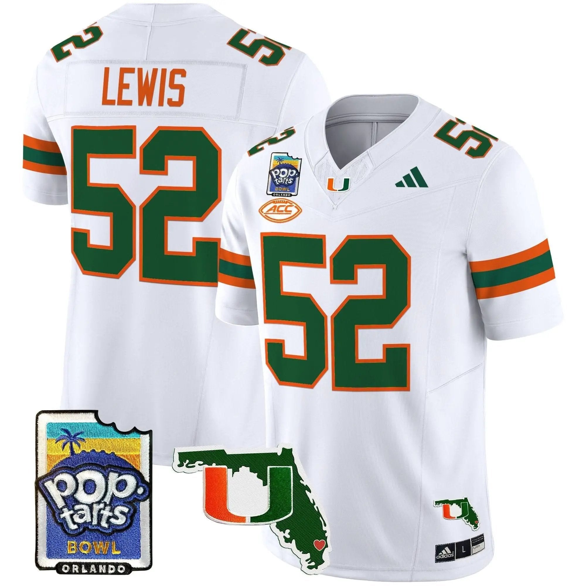 MH 2025 PopTarts Bowl Patch Vapor Limited Jersey by Miami Hurricanes