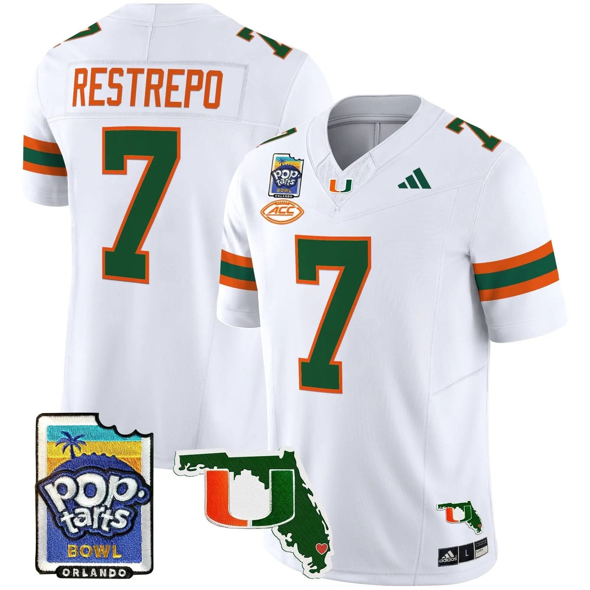 MH 2025 PopTarts Bowl Patch Vapor Limited Jersey by Miami Hurricanes