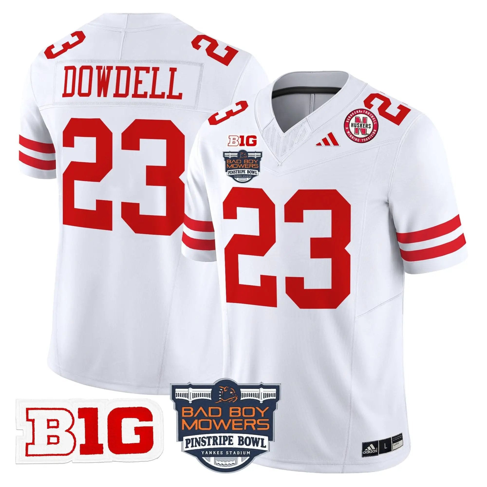 NC 2025 Pinstripe Bowl Patch Vapor Limited Jersey by Nebraska Cornhuskers
