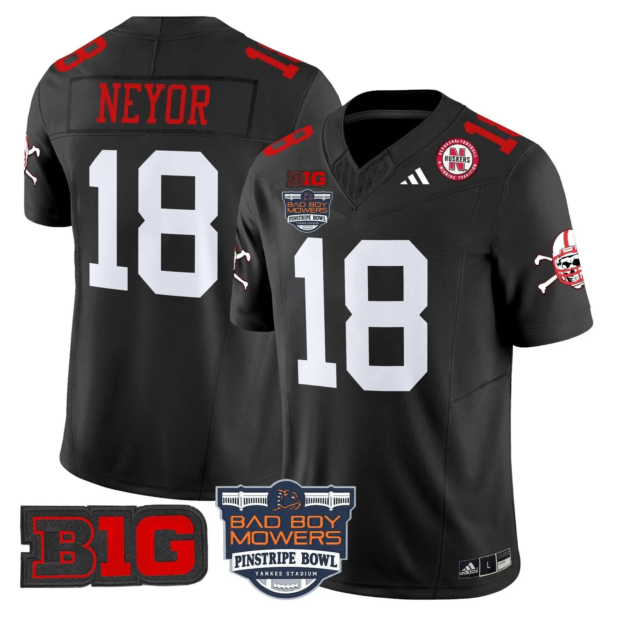 NC 2025 Pinstripe Bowl Patch Vapor Limited Jersey by Nebraska Cornhuskers