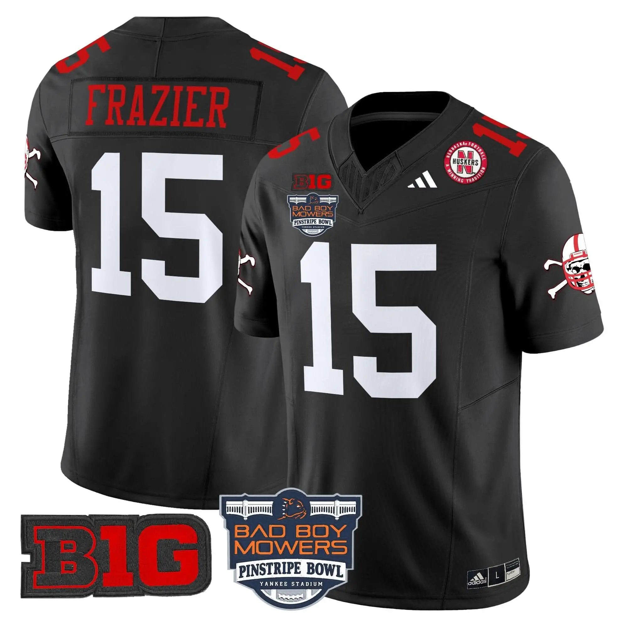 NC 2025 Pinstripe Bowl Patch Vapor Limited Jersey by Nebraska Cornhuskers