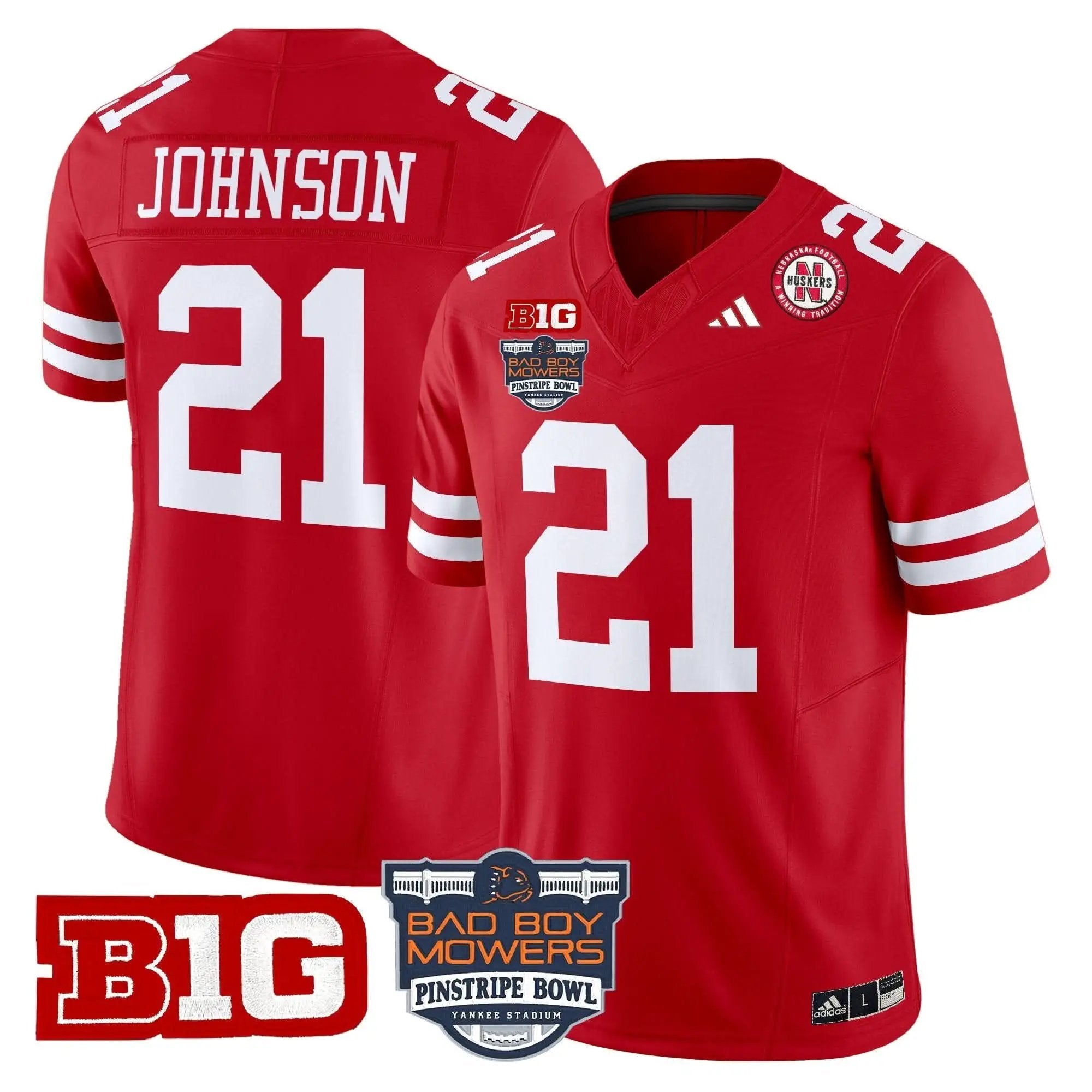 NC 2025 Pinstripe Bowl Patch Vapor Limited Jersey by Nebraska Cornhuskers