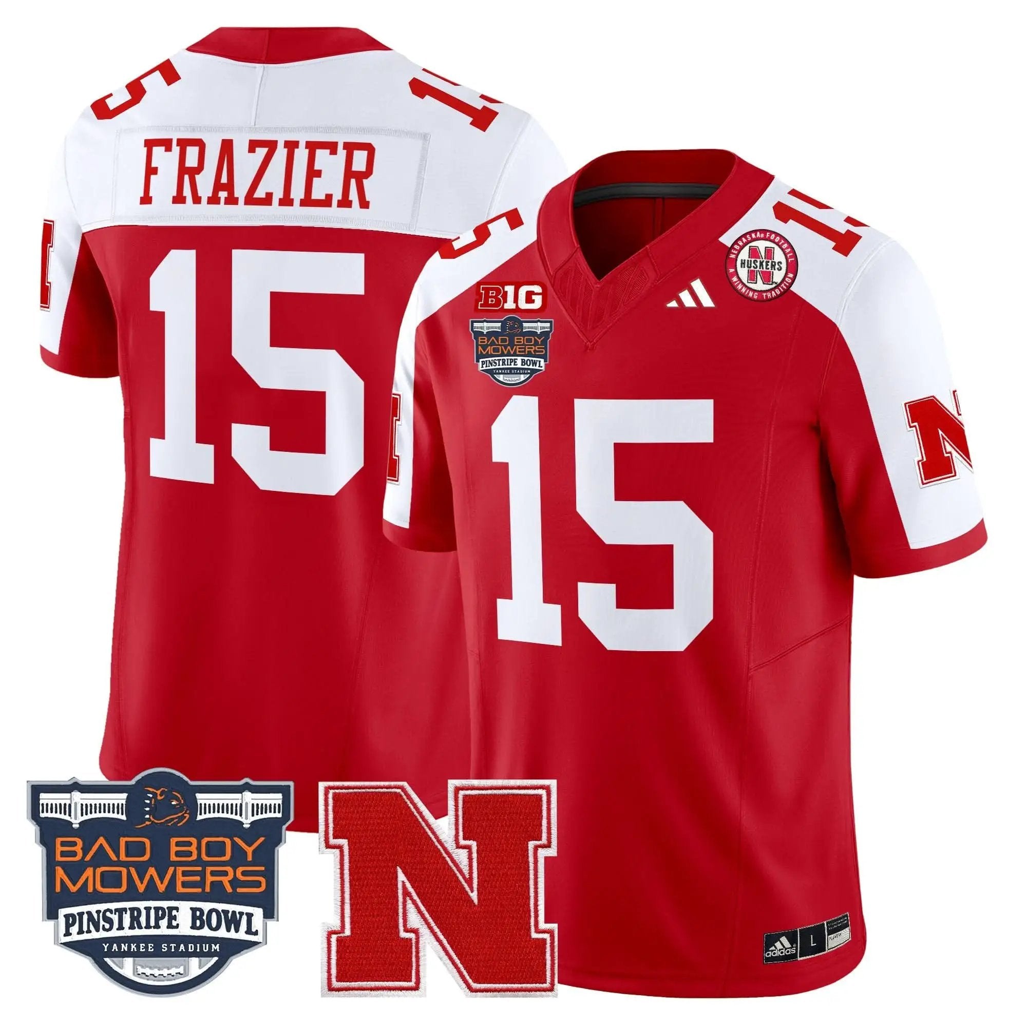 NC 2025 Pinstripe Bowl Patch Vapor Limited Jersey by Nebraska Cornhuskers