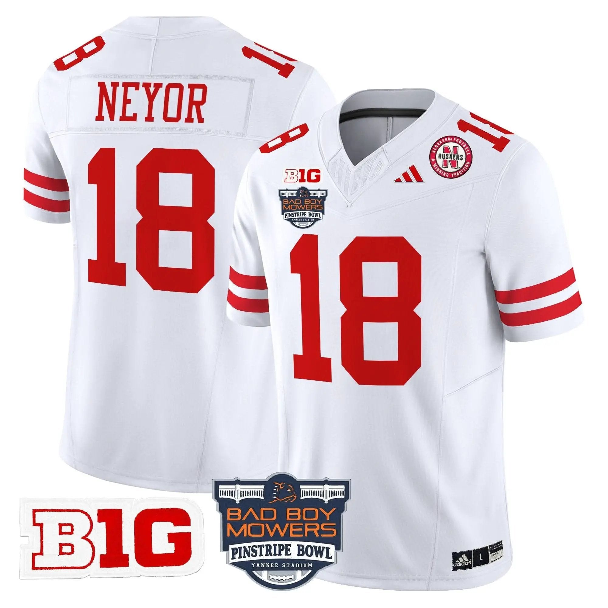 NC 2025 Pinstripe Bowl Patch Vapor Limited Jersey by Nebraska Cornhuskers