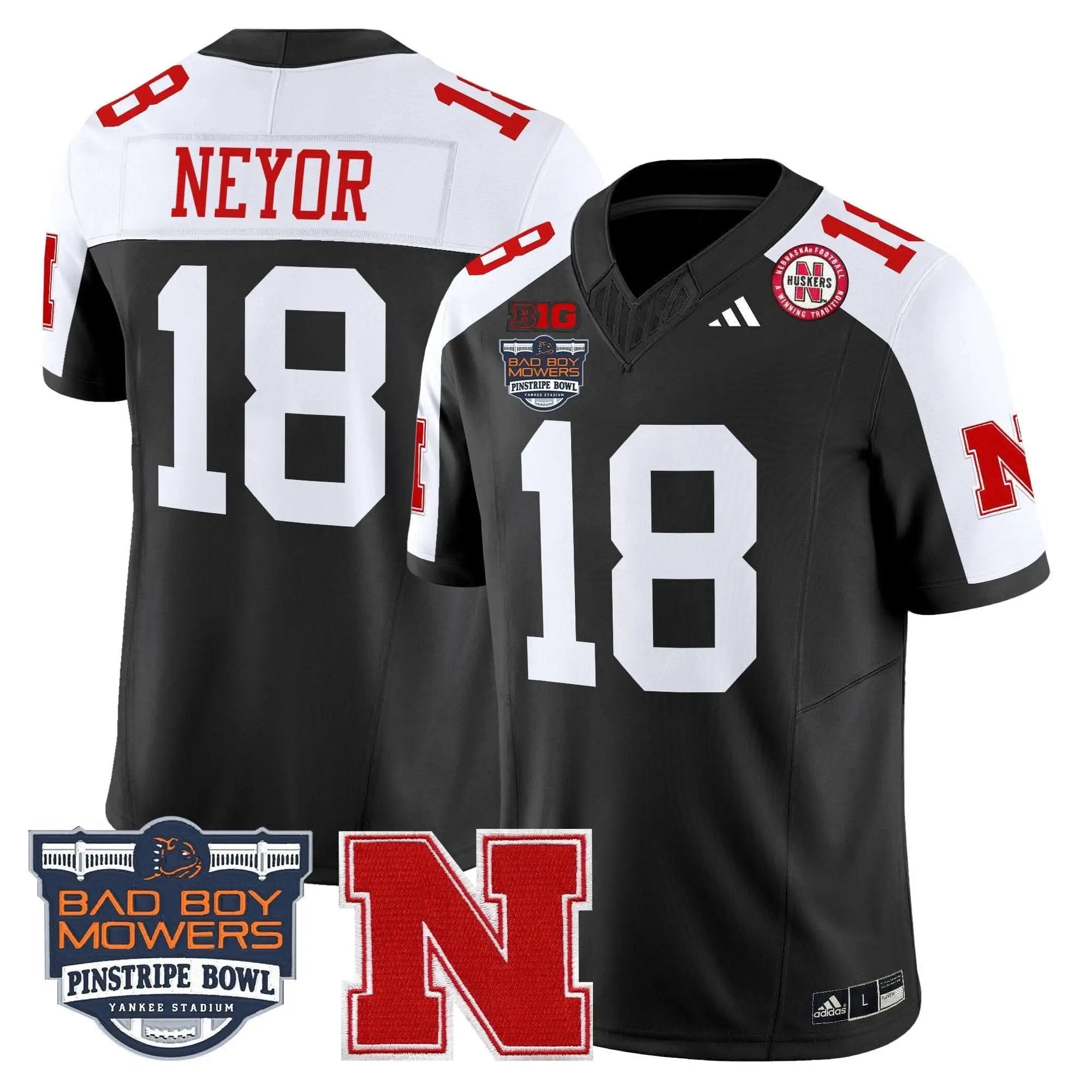 NC 2025 Pinstripe Bowl Patch Vapor Limited Jersey by Nebraska Cornhuskers