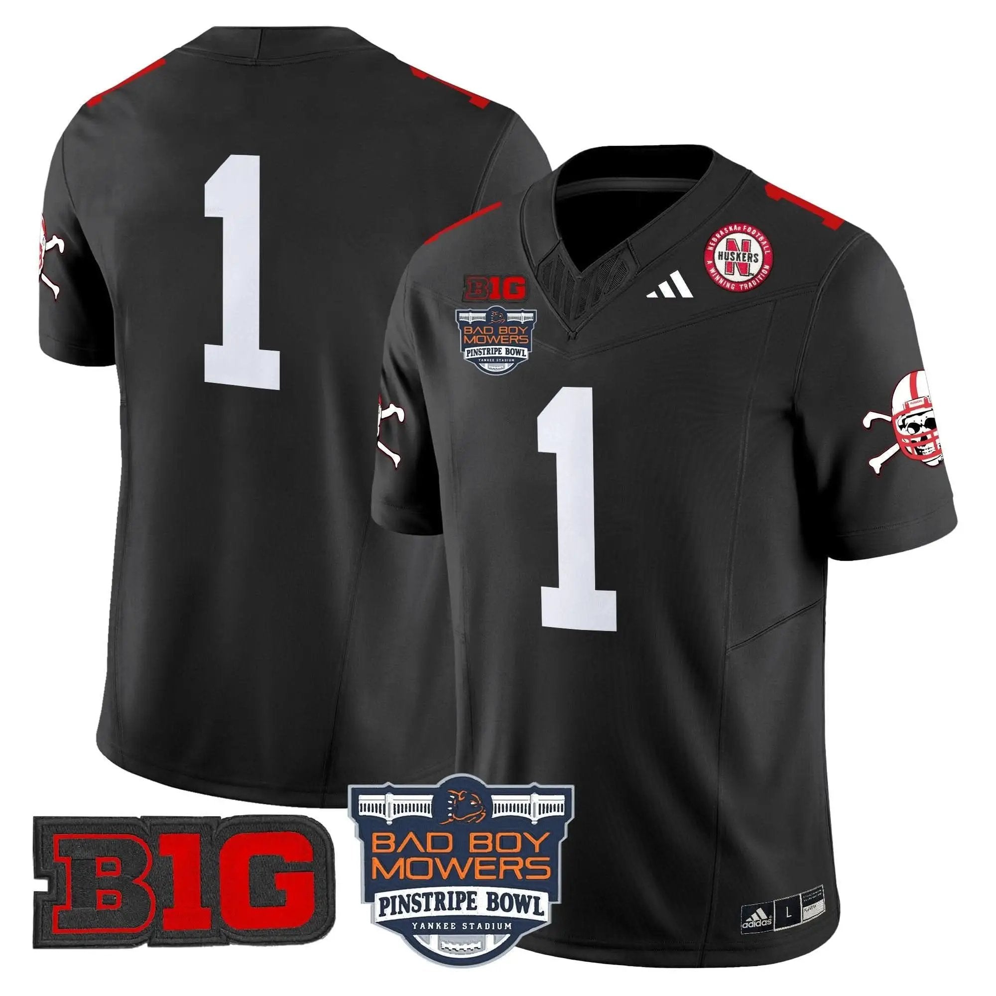 NC 2025 Pinstripe Bowl Patch Vapor Limited Jersey by Nebraska Cornhuskers