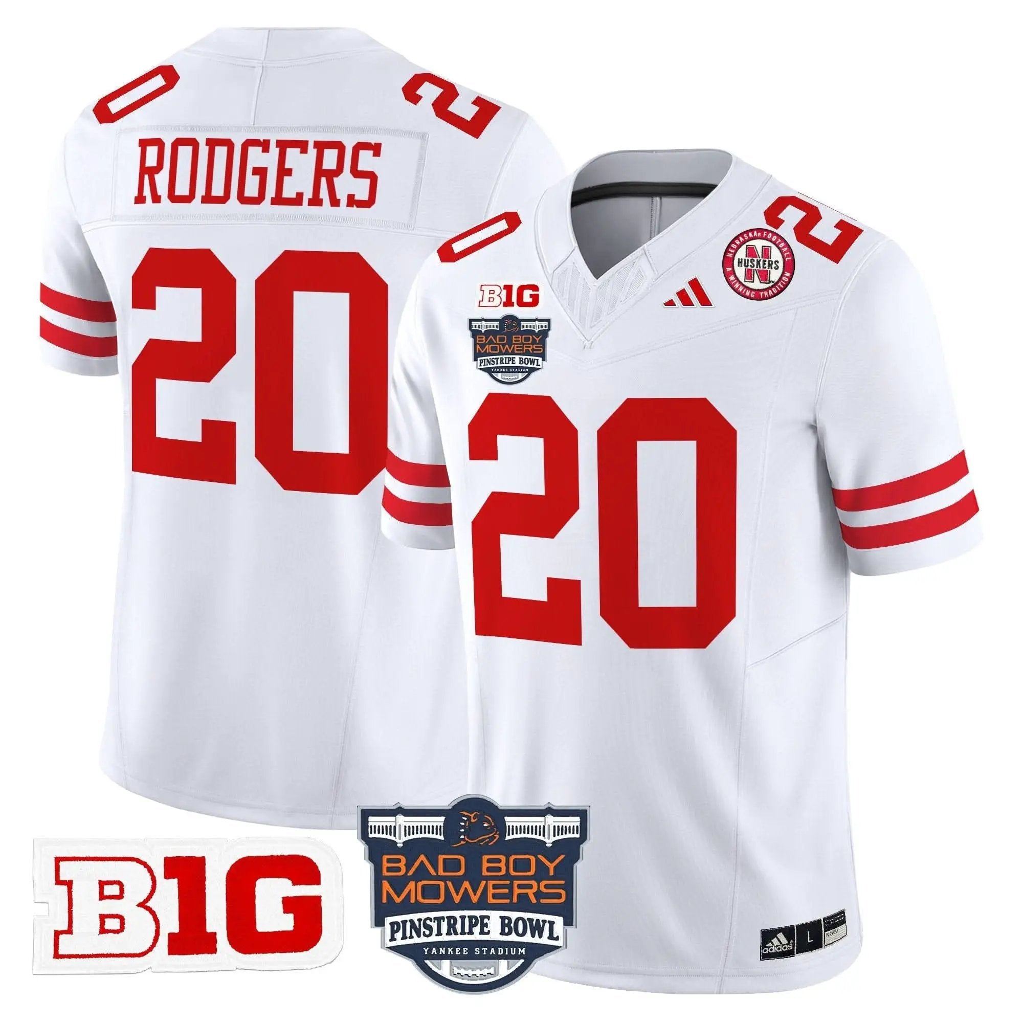 NC 2025 Pinstripe Bowl Patch Vapor Limited Jersey by Nebraska Cornhuskers