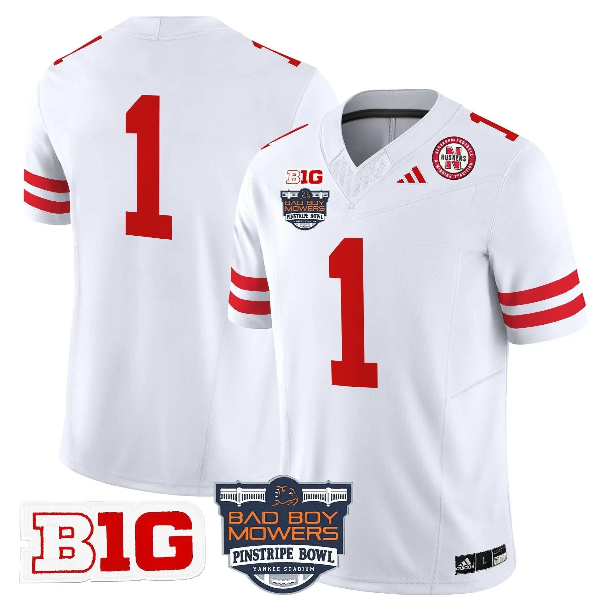 NC 2025 Pinstripe Bowl Patch Vapor Limited Jersey by Nebraska Cornhuskers