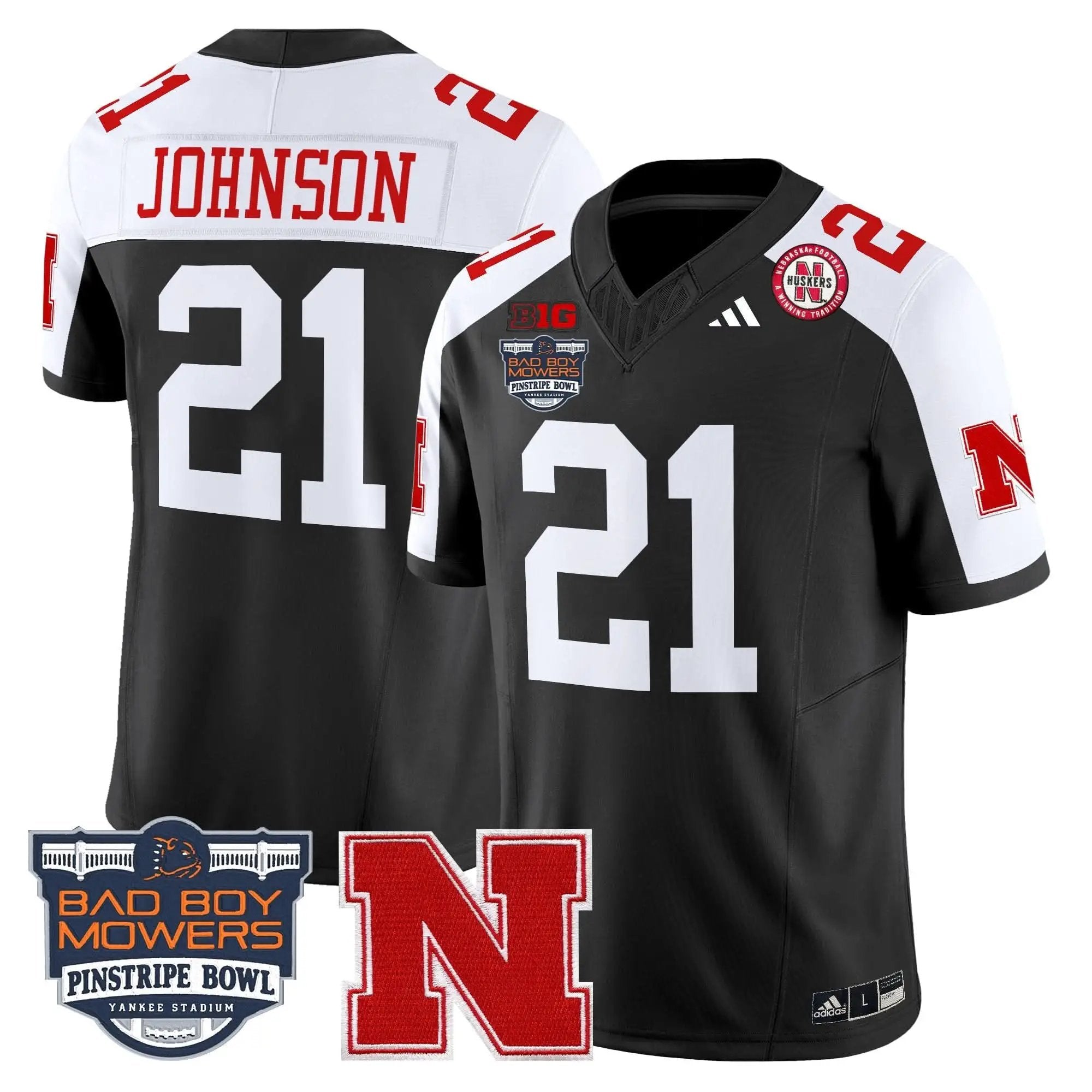 NC 2025 Pinstripe Bowl Patch Vapor Limited Jersey by Nebraska Cornhuskers