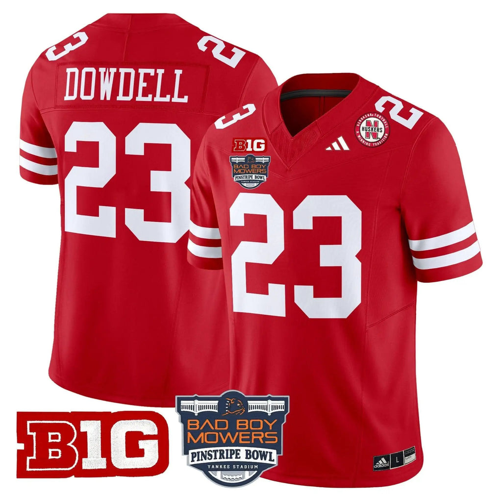 NC 2025 Pinstripe Bowl Patch Vapor Limited Jersey by Nebraska Cornhuskers
