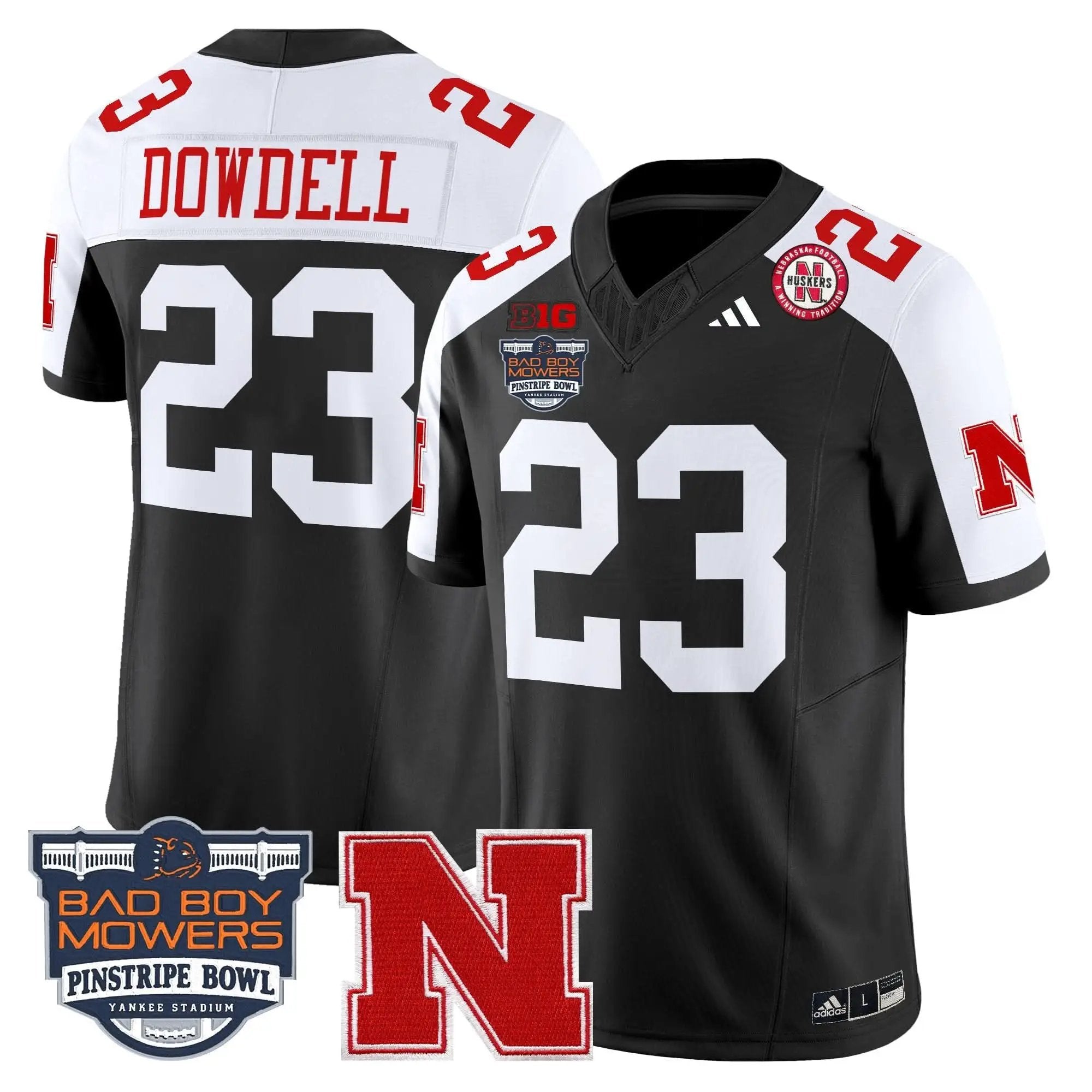 NC 2025 Pinstripe Bowl Patch Vapor Limited Jersey by Nebraska Cornhuskers