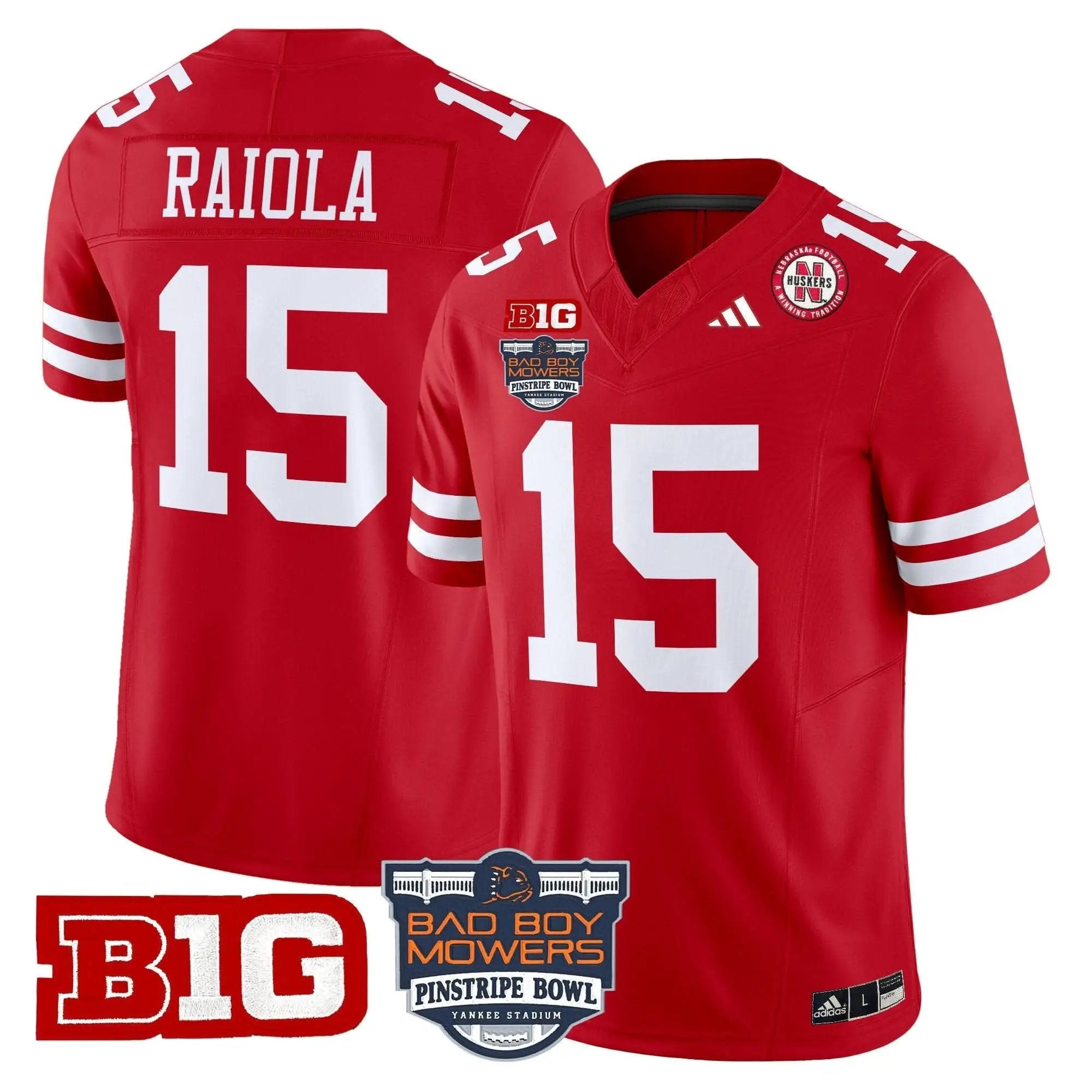 NC 2025 Pinstripe Bowl Patch Vapor Limited Jersey by Nebraska Cornhuskers