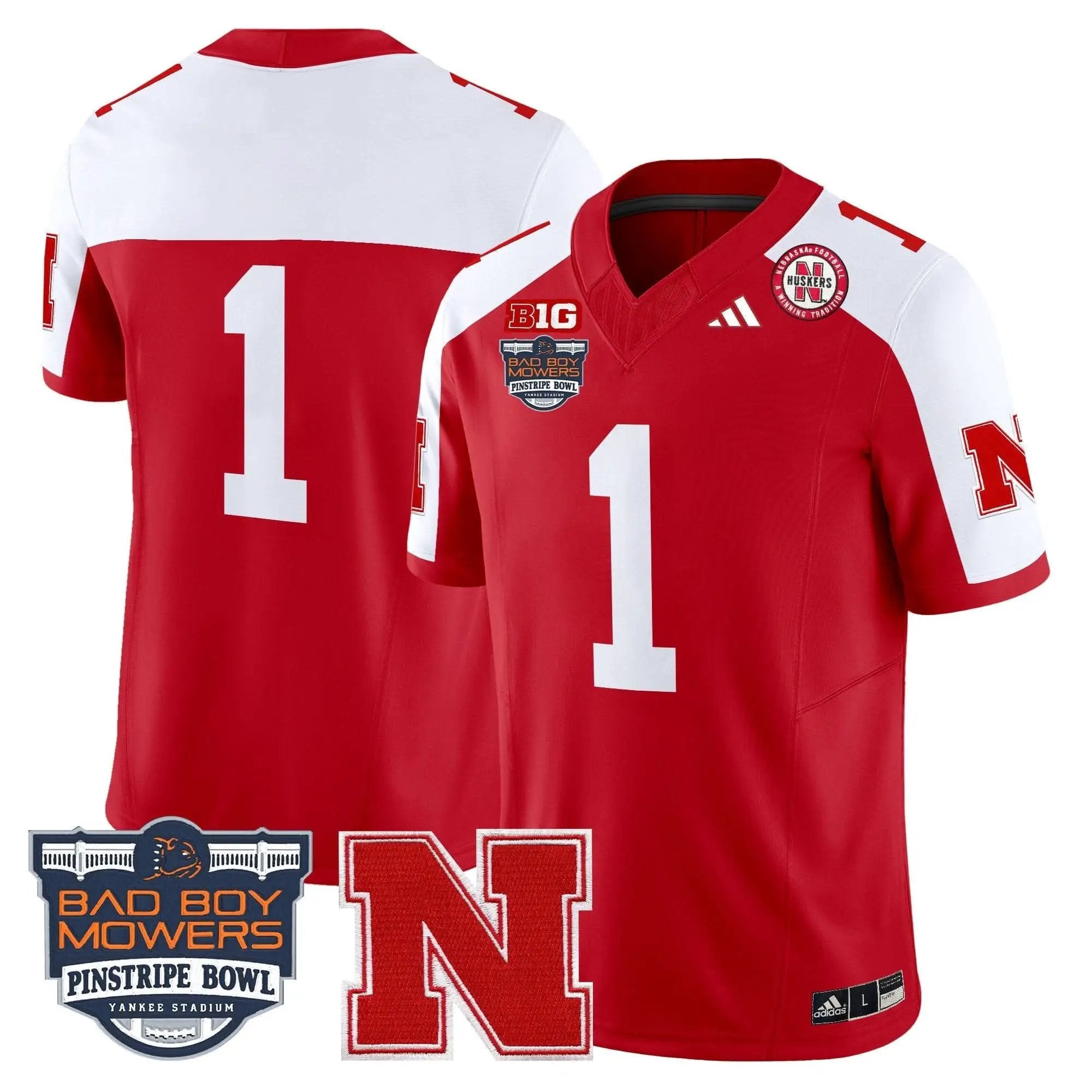 NC 2025 Pinstripe Bowl Patch Vapor Limited Jersey by Nebraska Cornhuskers