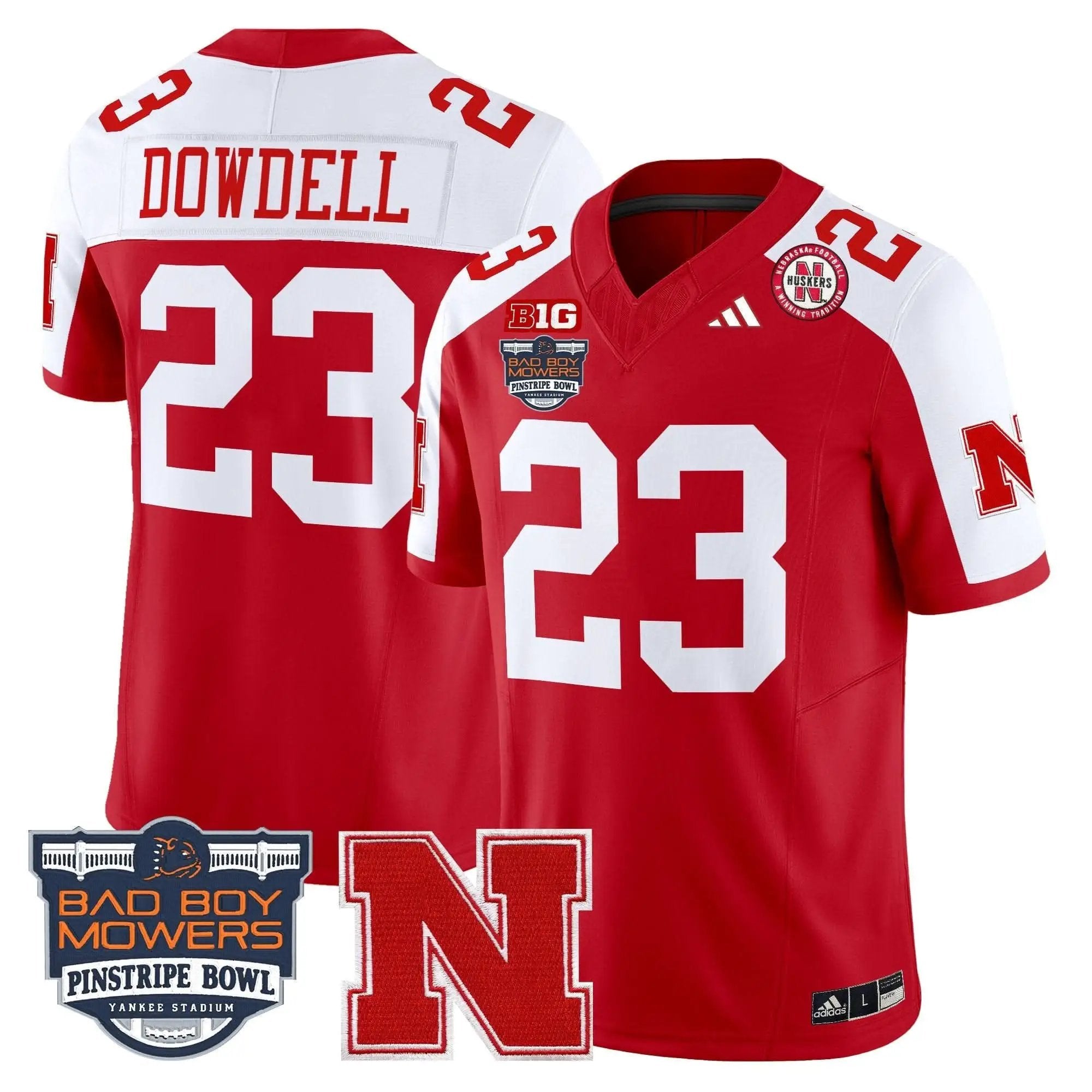 NC 2025 Pinstripe Bowl Patch Vapor Limited Jersey by Nebraska Cornhuskers