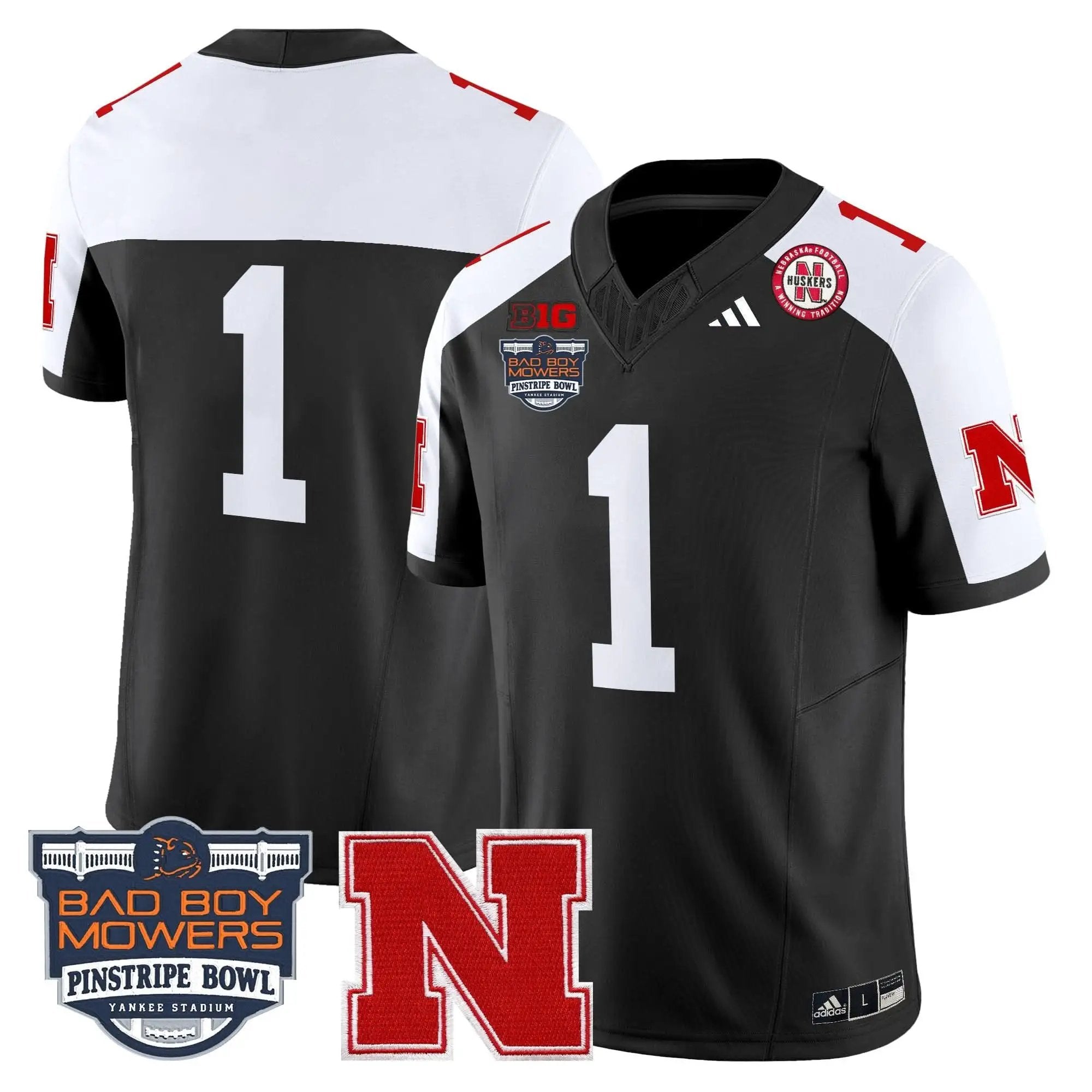 NC 2025 Pinstripe Bowl Patch Vapor Limited Jersey by Nebraska Cornhuskers