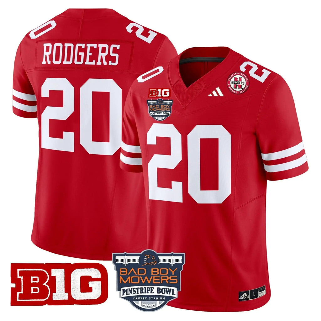 NC 2025 Pinstripe Bowl Patch Vapor Limited Jersey by Nebraska Cornhuskers