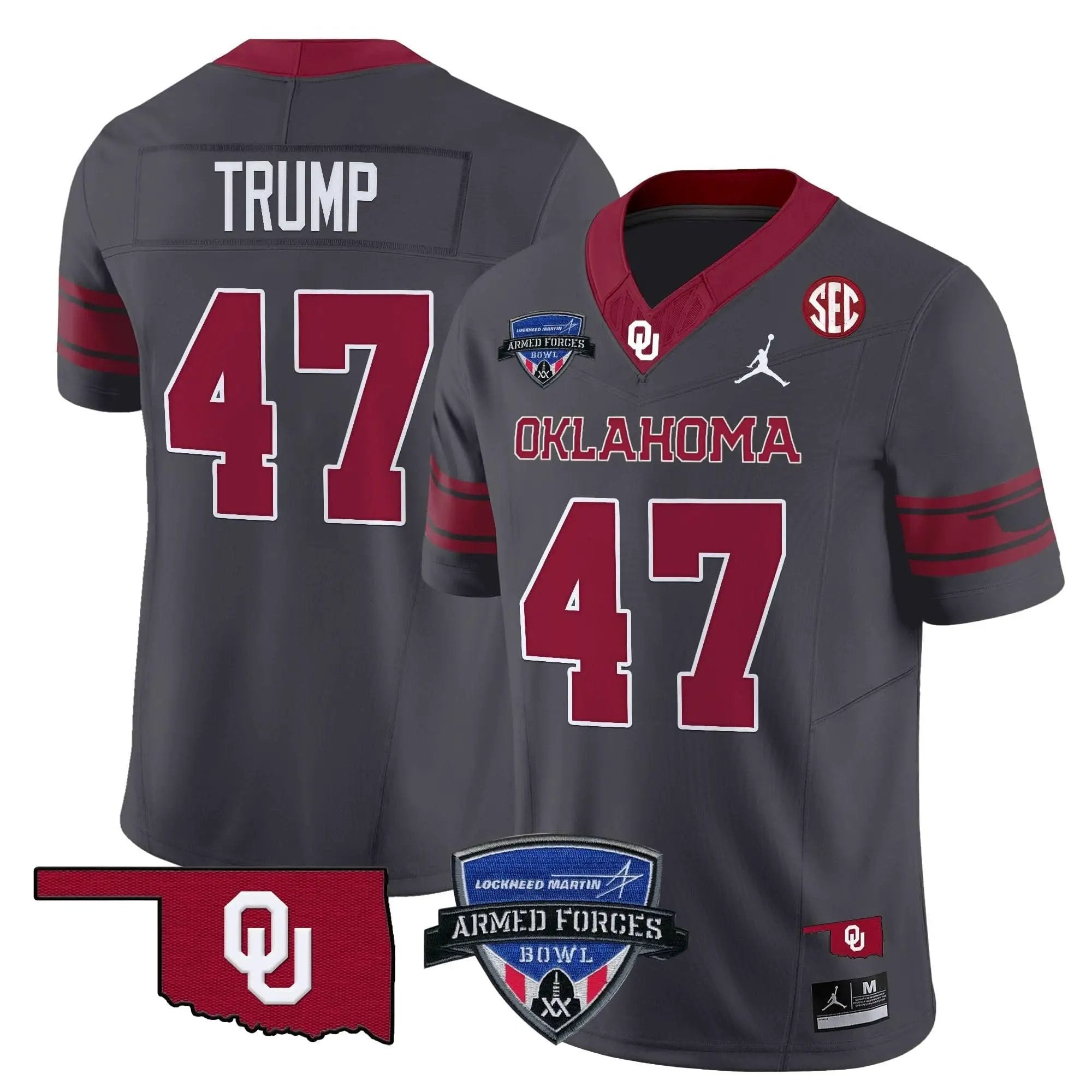 OS 2025 Armed Forces Bowl Patch Vapor Limited Jersey by Oklahoma Sooners