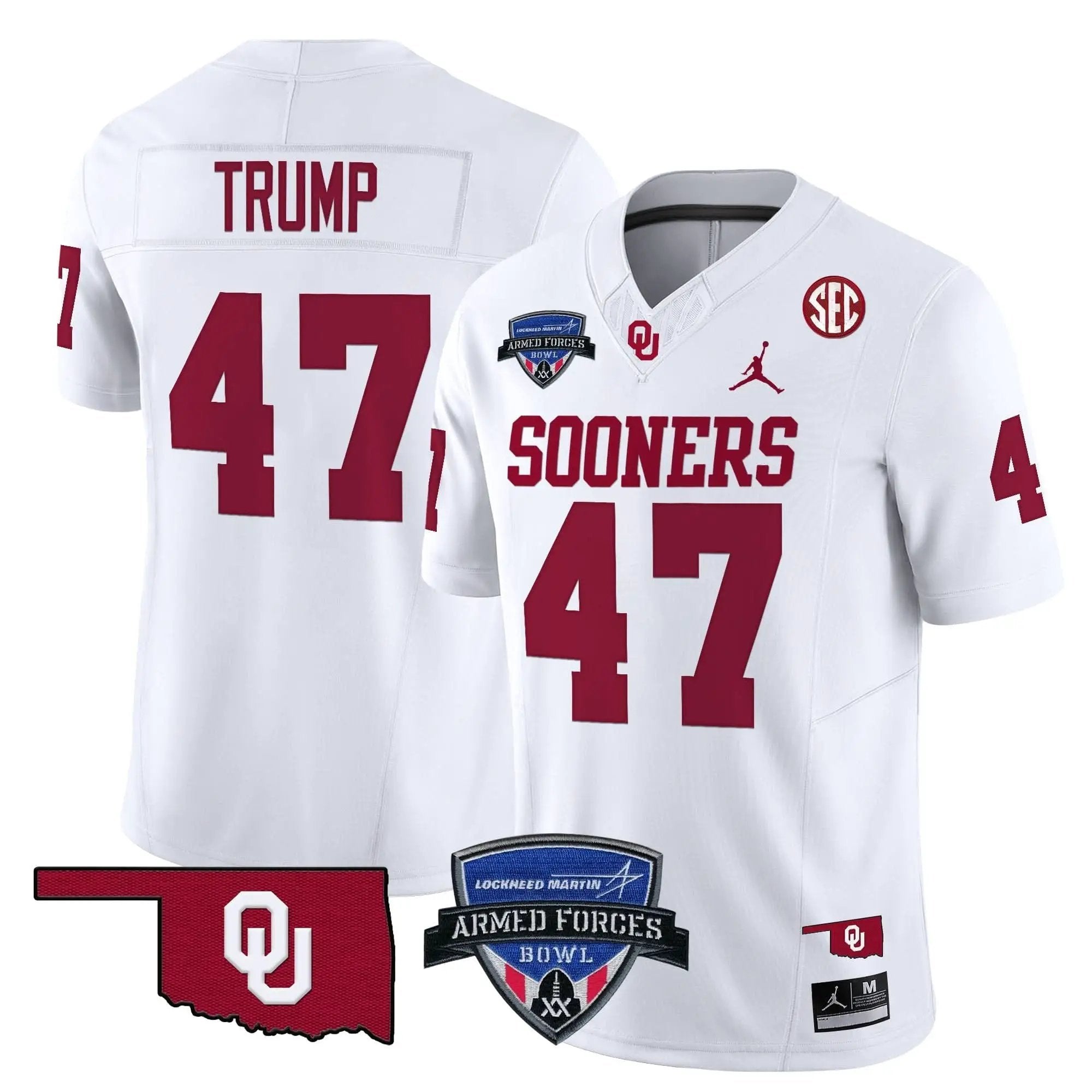 OS 2025 Armed Forces Bowl Patch Vapor Limited Jersey by Oklahoma Sooners