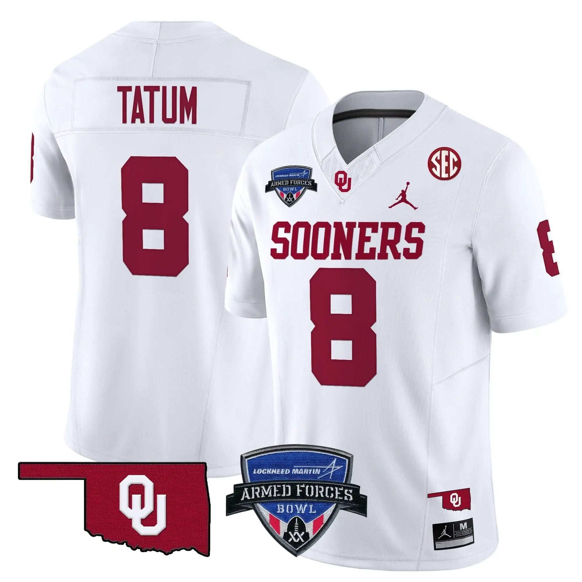OS 2025 Armed Forces Bowl Patch Vapor Limited Jersey by Oklahoma Sooners