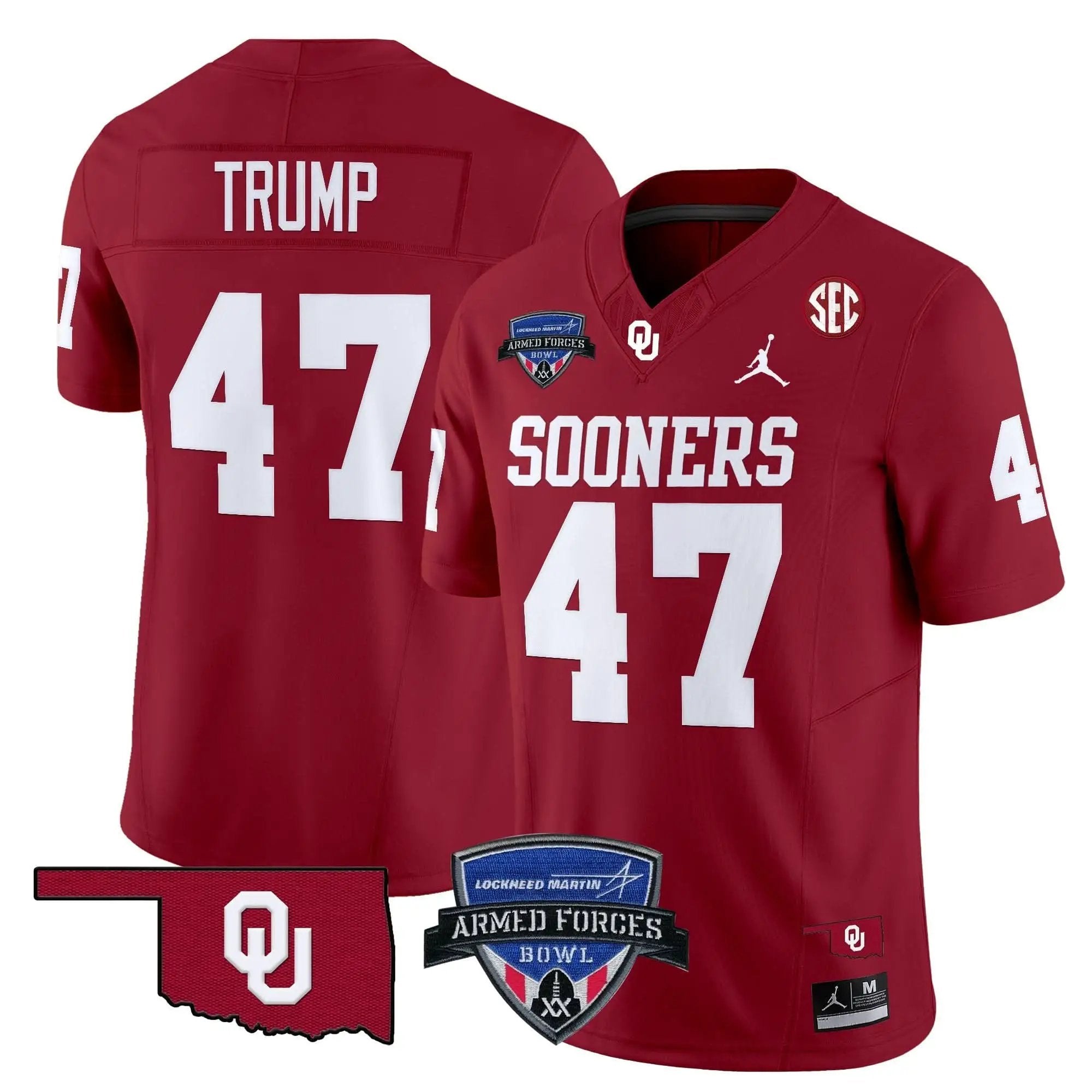OS 2025 Armed Forces Bowl Patch Vapor Limited Jersey by Oklahoma Sooners