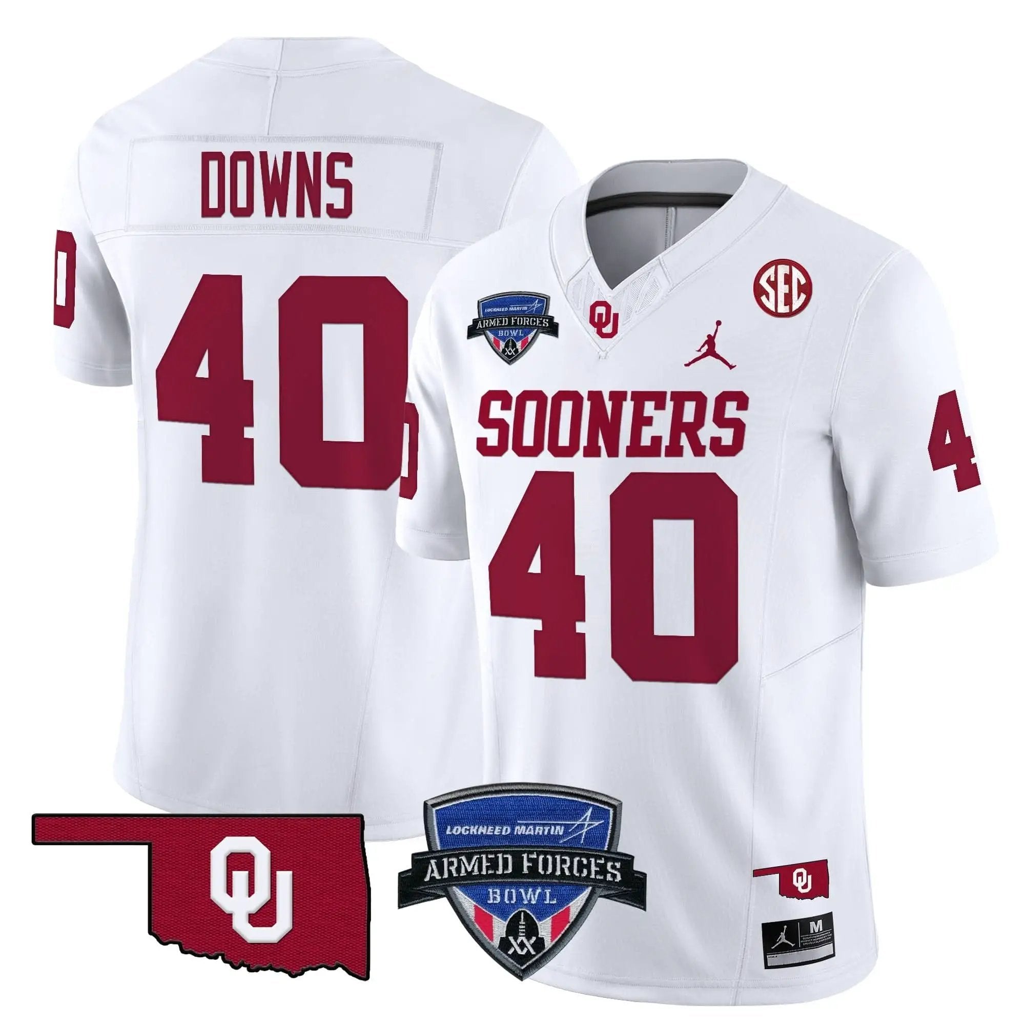 OS 2025 Armed Forces Bowl Patch Vapor Limited Jersey by Oklahoma Sooners