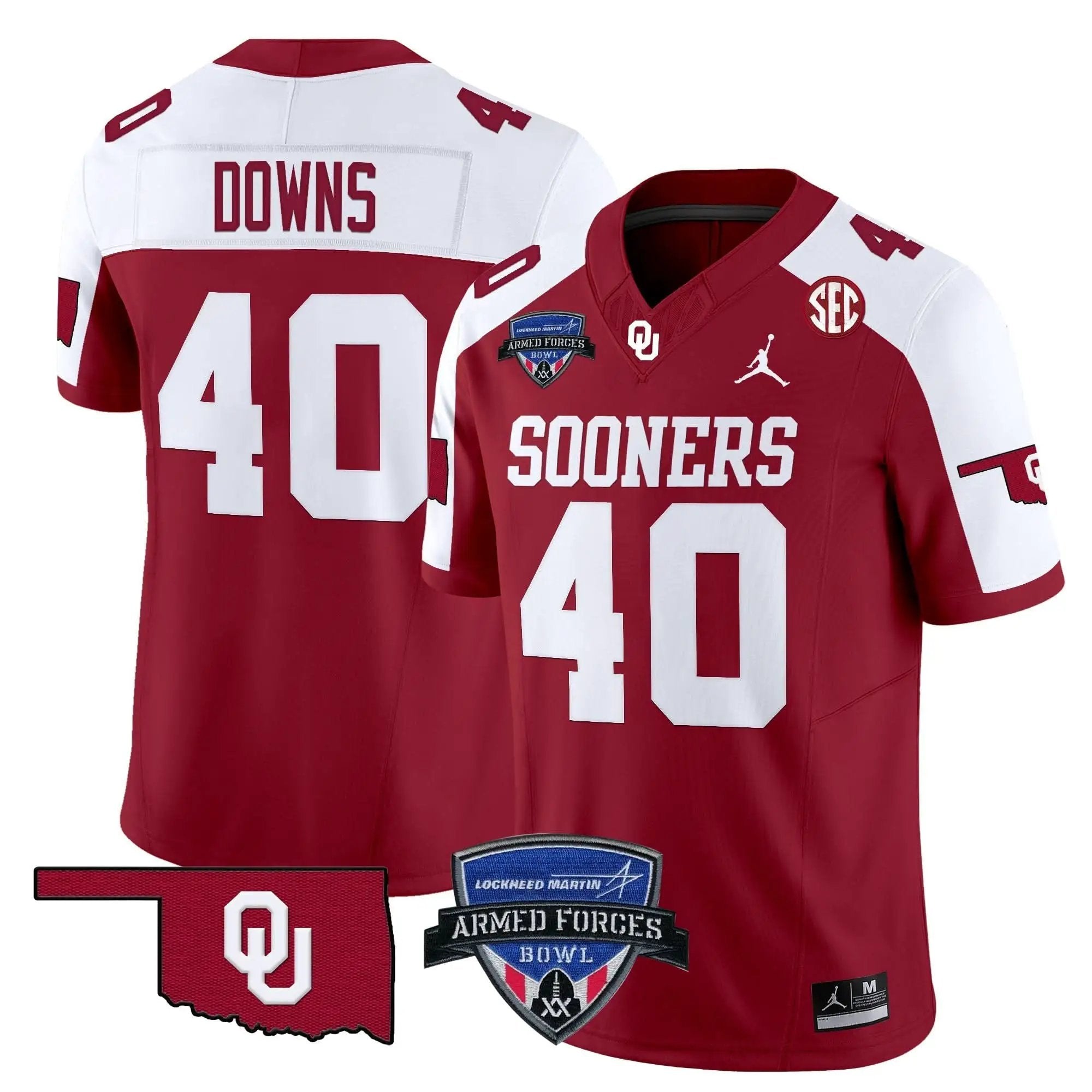 OS 2025 Armed Forces Bowl Patch Vapor Limited Jersey by Oklahoma Sooners