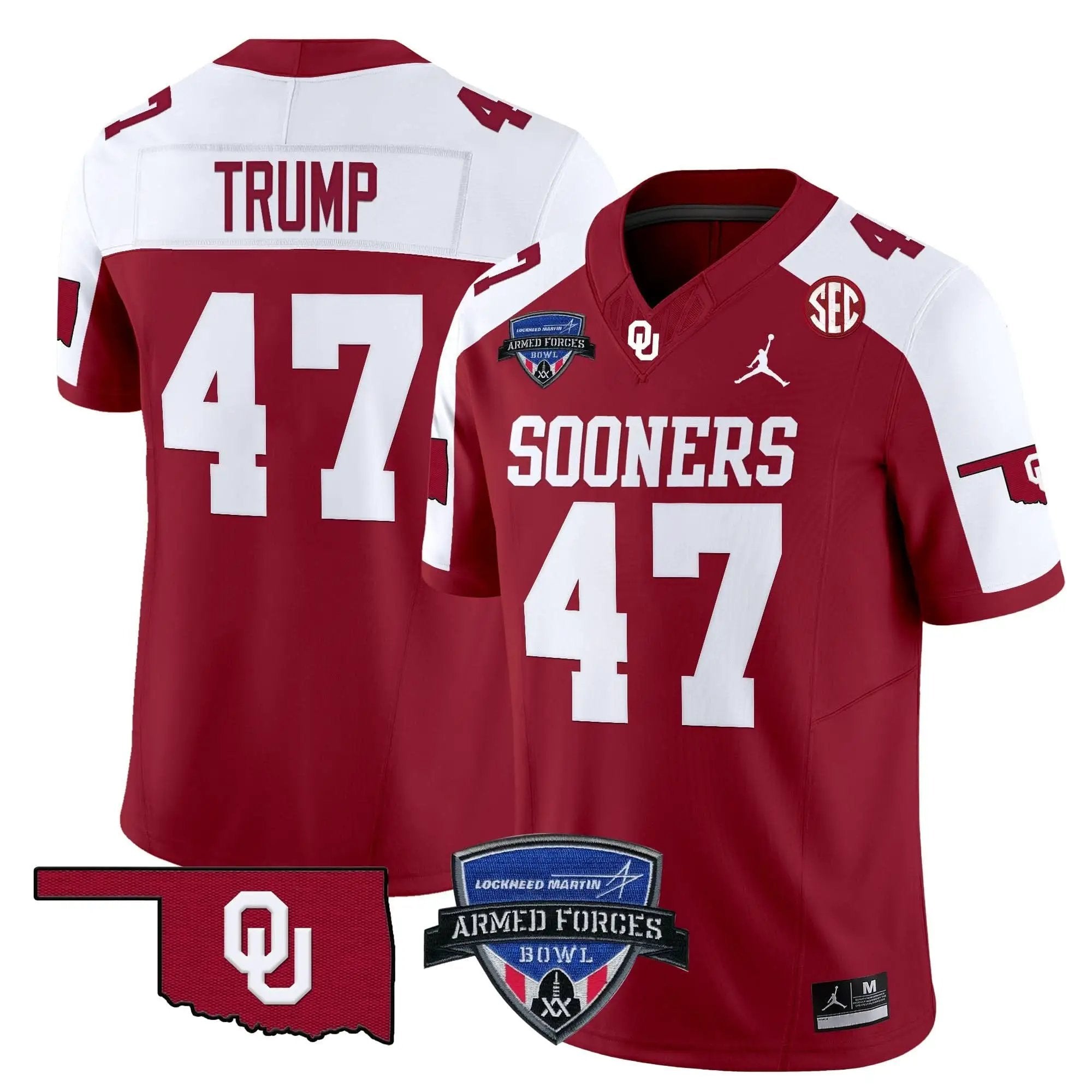 OS 2025 Armed Forces Bowl Patch Vapor Limited Jersey by Oklahoma Sooners
