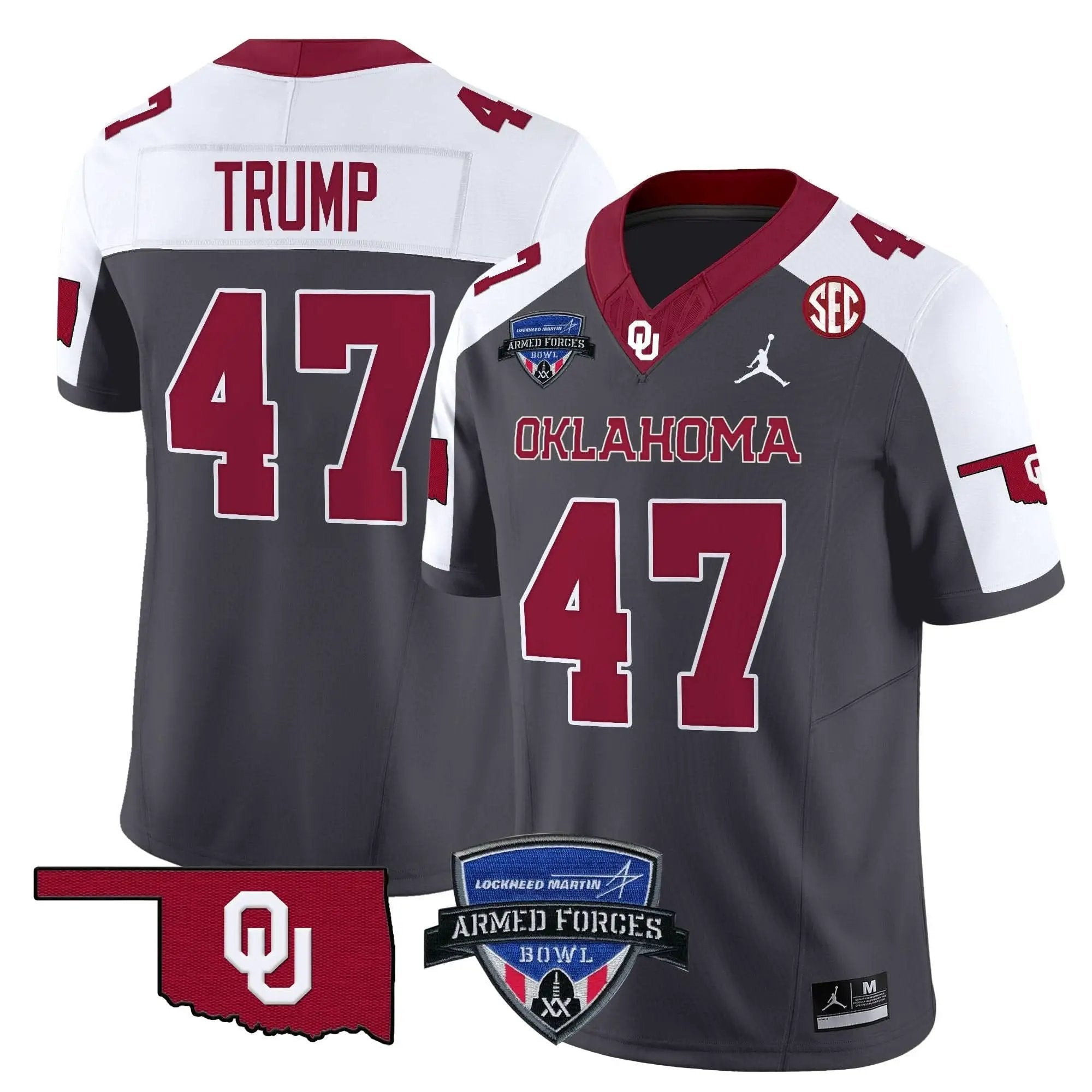 OS 2025 Armed Forces Bowl Patch Vapor Limited Jersey by Oklahoma Sooners