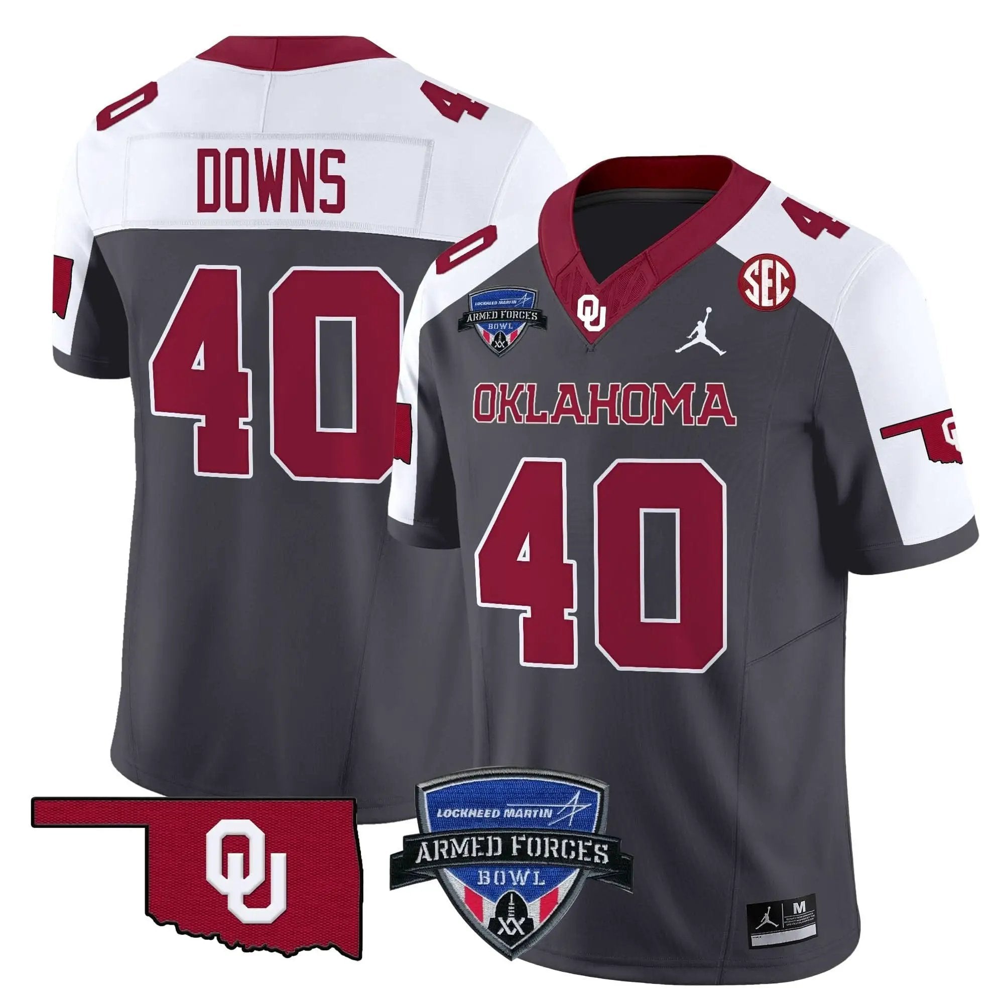 OS 2025 Armed Forces Bowl Patch Vapor Limited Jersey by Oklahoma Sooners