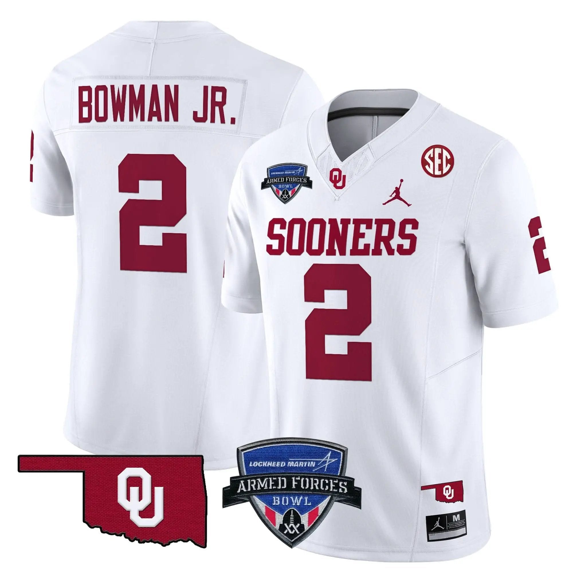 OS 2025 Armed Forces Bowl Patch Vapor Limited Jersey by Oklahoma Sooners
