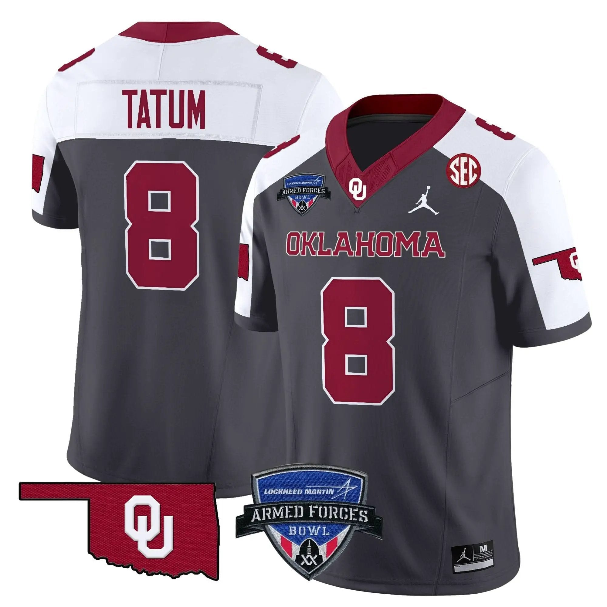 OS 2025 Armed Forces Bowl Patch Vapor Limited Jersey by Oklahoma Sooners