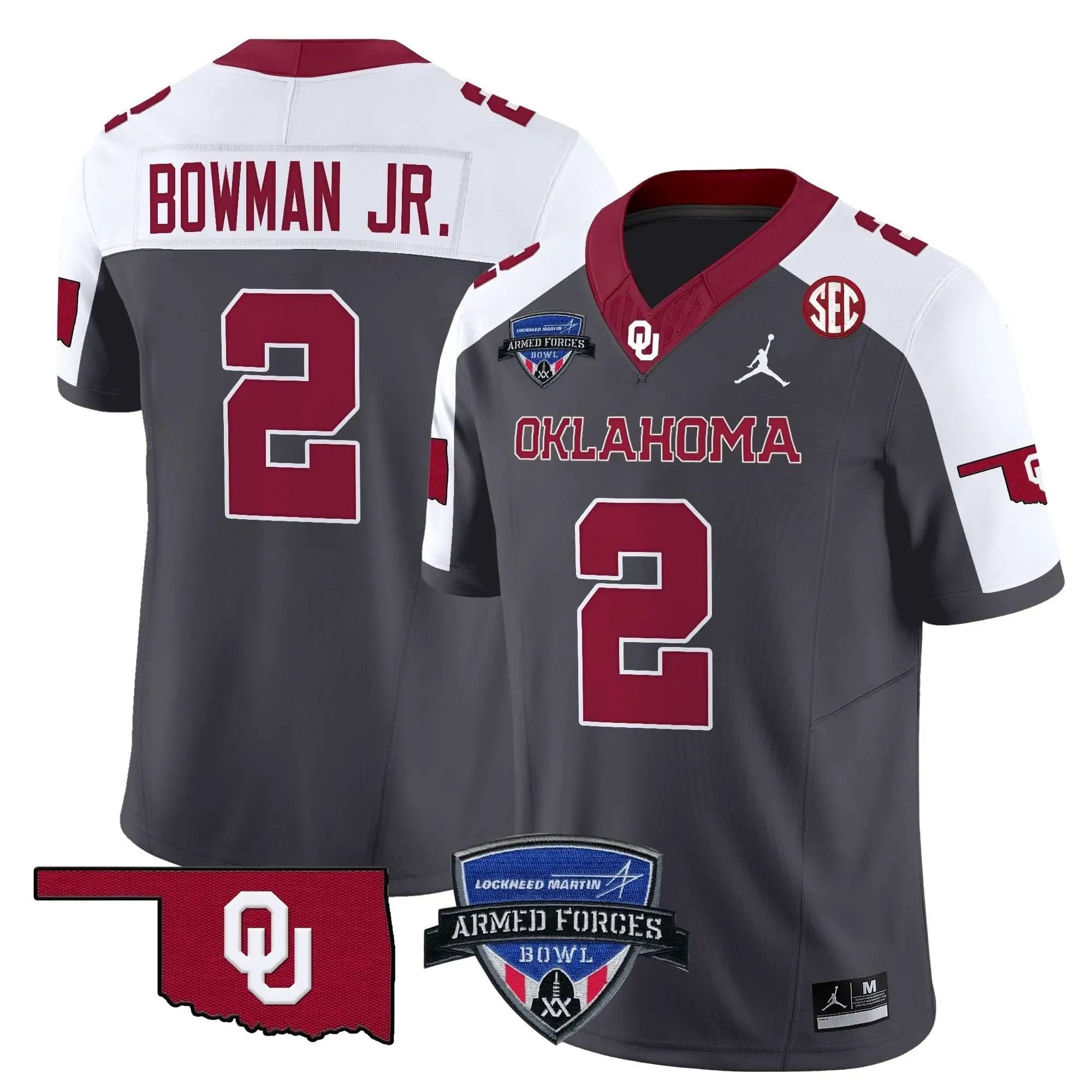 OS 2025 Armed Forces Bowl Patch Vapor Limited Jersey by Oklahoma Sooners