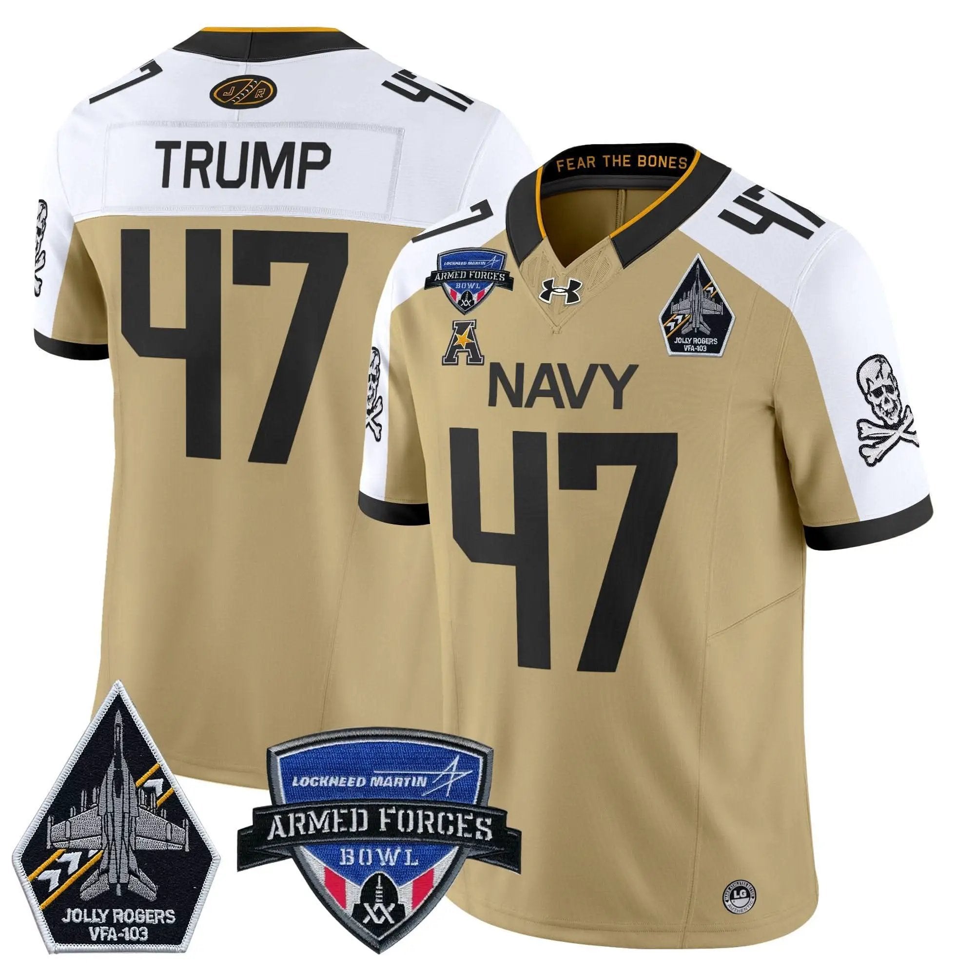 NM 2025 Armed Forces Bowl Patch Vapor Limited Jersey by Navy Midshipmen