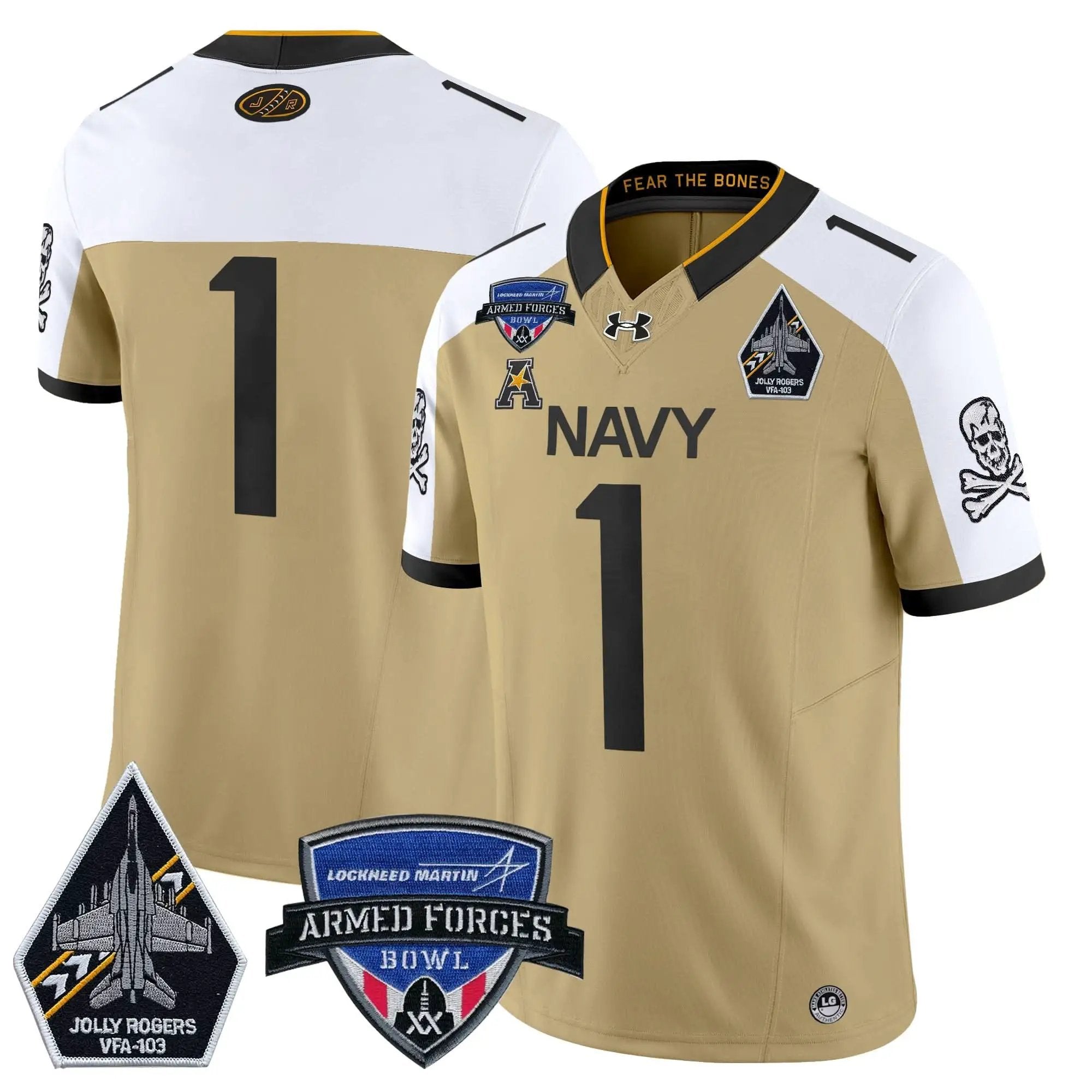 NM 2025 Armed Forces Bowl Patch Vapor Limited Jersey by Navy Midshipmen