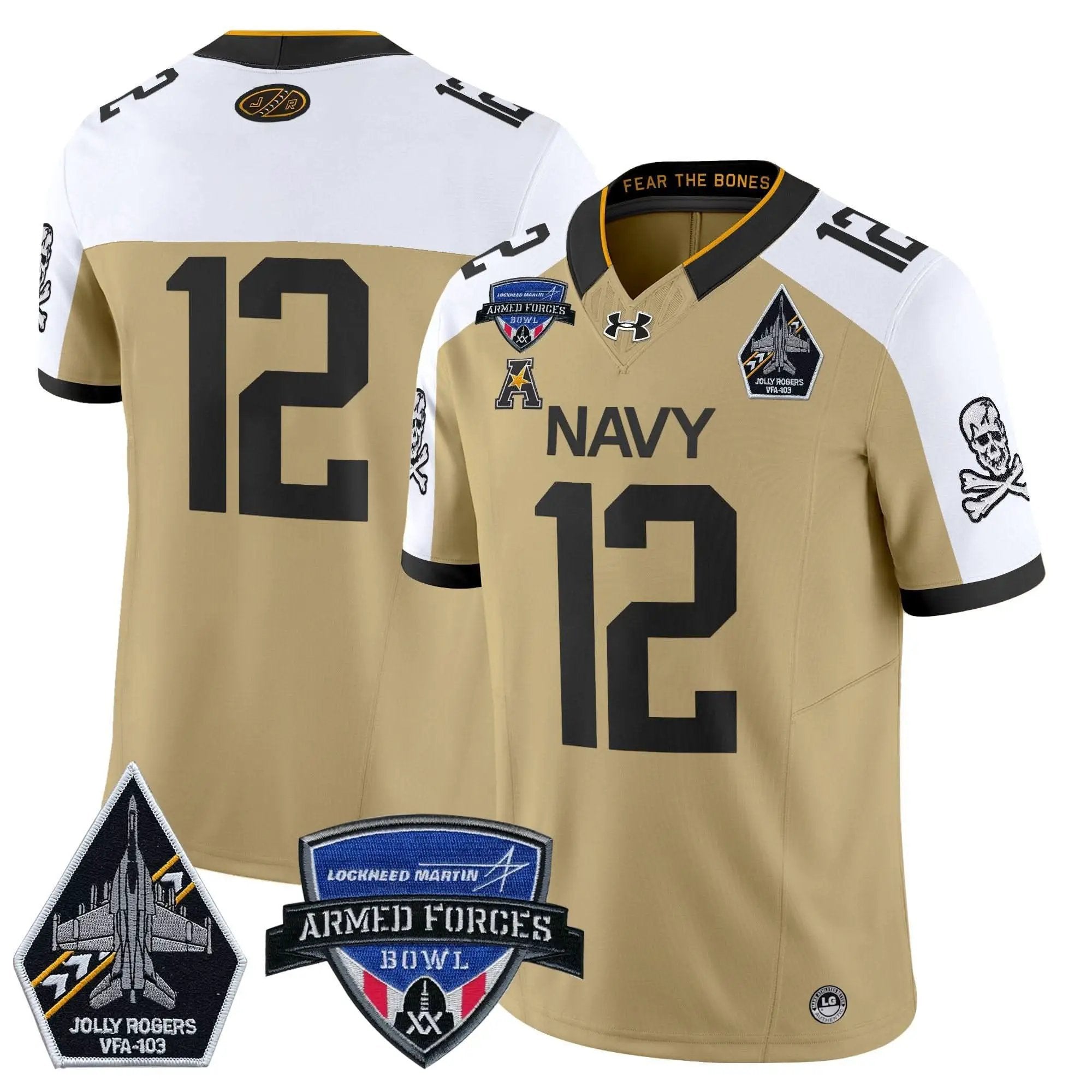 NM 2025 Armed Forces Bowl Patch Vapor Limited Jersey by Navy Midshipmen