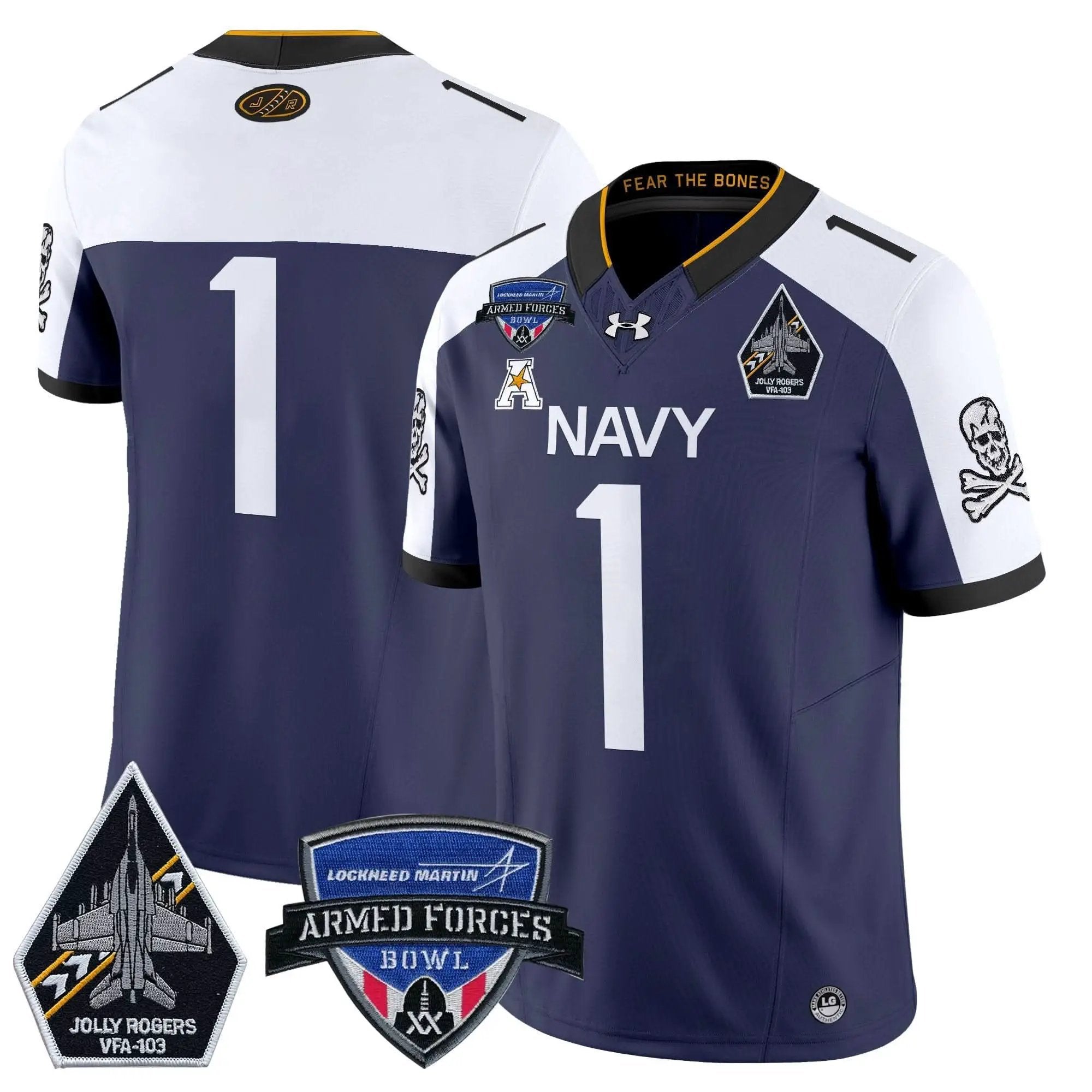 NM 2025 Armed Forces Bowl Patch Vapor Limited Jersey by Navy Midshipmen